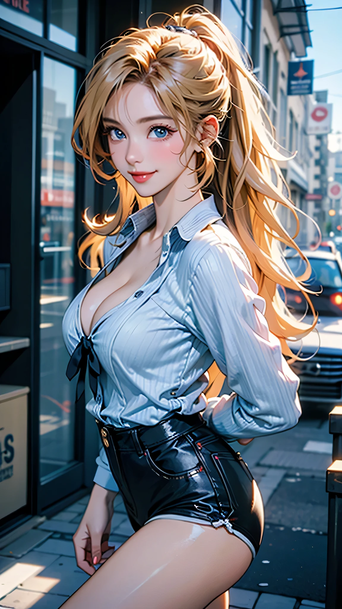 Hyper detailed image, UHD, 16k, professional photo, (Realistic photo of Android-18 From Dragon Ball Z) girl Goddess of beauty, very straight short blonde hair, serious face expression, ((she wears a blue denim jacket and a cropped white shirt, short white underground showing flesh of the breast)), erotic, open denim jacket showing her impressive, beautiful and perfect big breasts, ((natural sagging breasts, breasts, ultra giant pointed long breasts sticking out of the jacket)) full breasts, body big skinny, curvy, perky ass, she wears a belt and a (((blue denim skirt lifted up, she doesn't wear panties, pussy showing, pubic hair showing))), thick legs spread wide open, showing a thong stuck in her pussy, flexible body, brown boots, perfect hands and fingers,
android 18, sexy saiyan girl, she releases bursts of power, ki, Official Art, Android-18 Sexy female, official art of the character, sexy female protagonist, curved body, thin and toned, legs open, exposed, micro thong threaded into her pussy:8, Akiri Toriyama, Director: Akira Toriyama, Bulma from Dragon Ball, Best Anime Character Design, Style Akira Toriyama, unique character, beautiful, semi-nude, (great lighting) (pussy, Pornography, pubic hair),