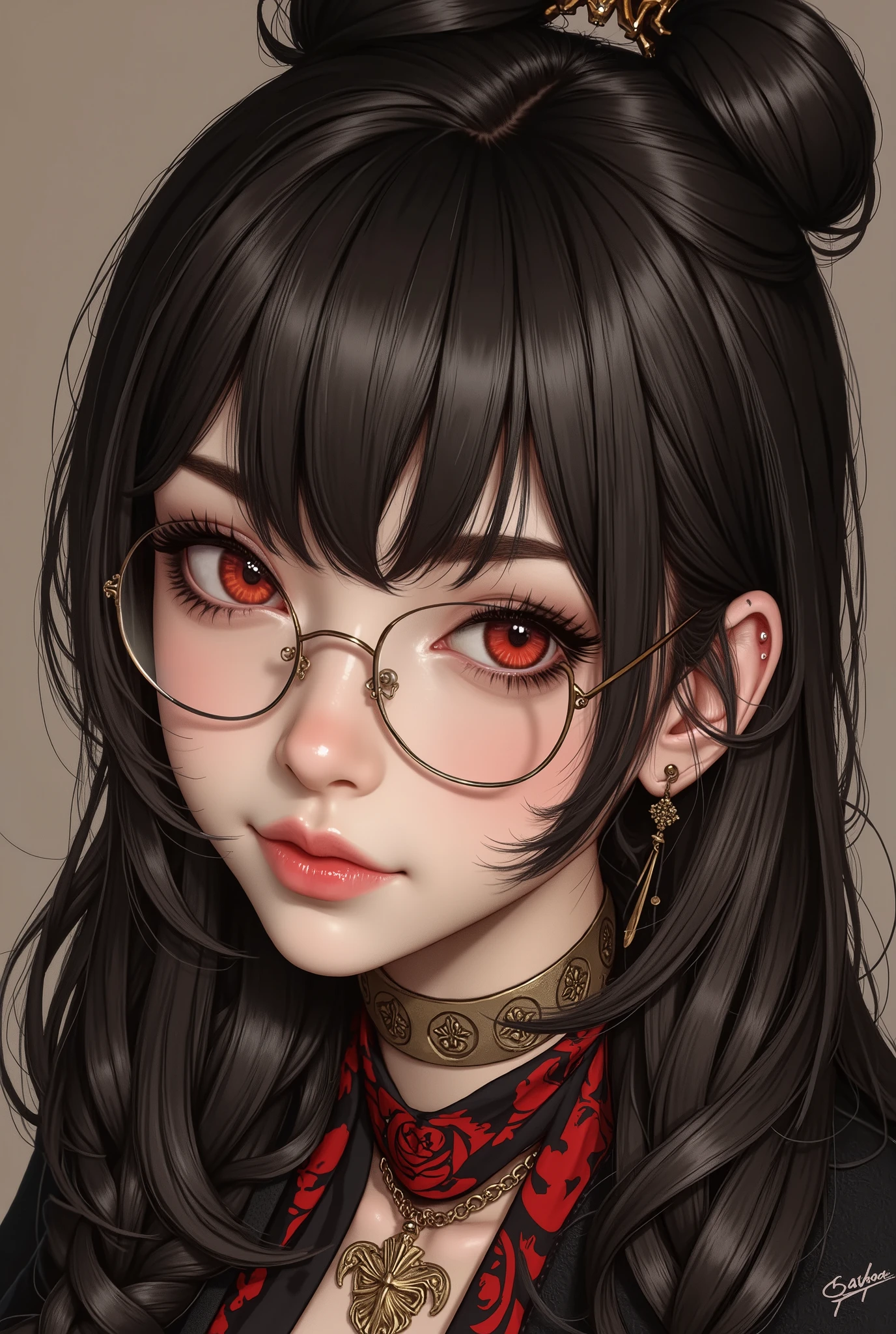 ( Highest Quality, best illustrations,high image quality:1.2), (Horror Fantasy:1.5), (ink and watercolor:1.5),(Ominous Scenery :1.5),(A lot of dust rises:1.5),( Dirt Track :1.5),(wonderful:1.5),(masterpiece:1.5), (Powerful figures:1.1、Big Breasts:1.3) 、 ((((glasses、Closeup Shot, cute、 Red Eyes、 Evil Ruby's Cursed Necklace )))),(((glasses、Big Breasts、 braids)))、 cute face, raise eyebrows , ,(Fatal Beauty, charming beauty ) ,(Mysterious Charm:1.1),(Big Breasts、attractive silhouette), high image qualityテクスチャ 、High Quality Shadows、 beautiful and delicate face 、 beautiful, delicate, eyes are sticky liquid dripping 、 ray tracing 、 20th Generation、 cute K-POP girl、( The Face of Korea )、Thin face、( Ulzan-6500-v1.1:0.6)、 Face of Pure Loss _v1 , ( beautiful and delicate face , beautiful and delicate eyes, perfectly balanced face , high image quality skin , detailed skin, lens flares {x} perfect ratio 4 fingers to 1 thumb :1.25)、 DSLRs、 地獄から来たbeautiful悪魔女 , ATTRACTIVE GIRL , Real Girls, Gurwitz, Gurwitz-style Artwork , Girl Roleplay, Realistic 3d style, cgstation Popular Topics,, 8k portrait rendering BYMR. nomi ,(truth,truth:1.4,glassesの少女 :1.2)、cheek、 glossy lips, 1. オーバーサイズ comment: comment、 come up with an oversized design that covers shoulder to knee.。 navy blue or black are standard colors .、[ Soft khaki or beige , wait.、 Pick the right color for the season 。 2. choose the color that suits your skin : To protect yourself from the cold、 choose the color that suits your skin 、 ニットの質感と色を commentに合わせてください .。 3. ワイドレッグ pants: pants, choose a wide leg design 、combines mobility and style。Dark tone denim or black pants look great.。 4. knee-high boots: オーバーサイズ commentに含まれるもの、boots are black or dark brown Match the texture and color of the fashionable.、 Gives a stylish impression 。 5. accessories: The 。 Disney 、 long necklace 、6. handbag: handbag、let's match the color of your outfit.