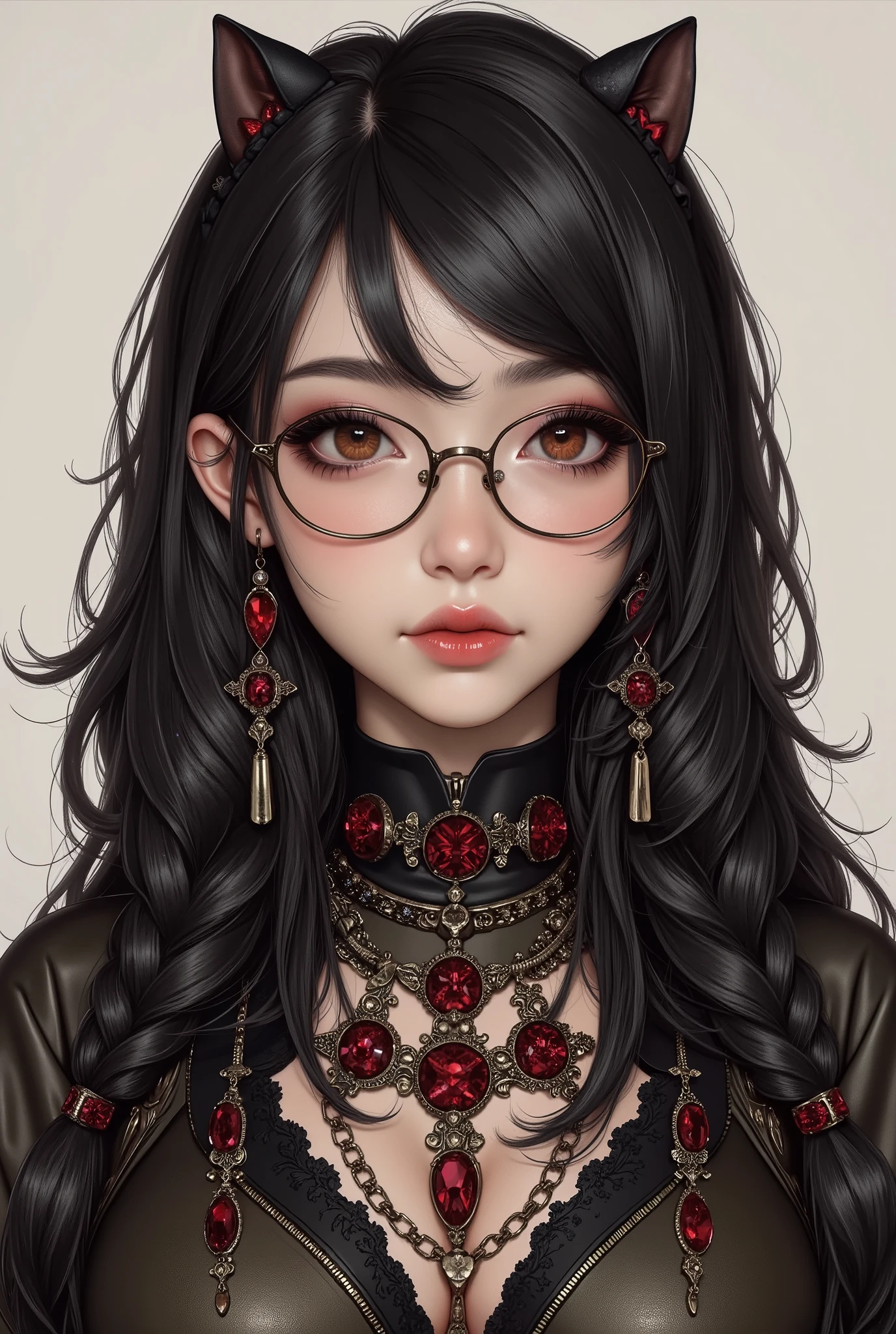 ( Highest Quality, best illustrations,high image quality:1.2), (Horror Fantasy:1.5), (ink and watercolor:1.5),(Ominous Scenery :1.5),(A lot of dust rises:1.5),( Dirt Track :1.5),(wonderful:1.5),(masterpiece:1.5), (Powerful figures:1.1、Big Breasts:1.3) 、 ((((glasses、Closeup Shot, cute、 Red Eyes、 Evil Ruby's Cursed Necklace )))),(((glasses、Big Breasts、 braids)))、 cute face, raise eyebrows , ,(Fatal Beauty, charming beauty ) ,(Mysterious Charm:1.1),(Big Breasts、attractive silhouette), high image qualityテクスチャ 、High Quality Shadows、 beautiful and delicate face 、 beautiful, delicate, eyes are sticky liquid dripping 、 ray tracing 、 20th Generation、 cute K-POP girl、( The Face of Korea )、Thin face、( Ulzan-6500-v1.1:0.6)、 Face of Pure Loss _v1 , ( beautiful and delicate face , beautiful and delicate eyes, perfectly balanced face , high image quality skin , detailed skin, lens flares {x} perfect ratio 4 fingers to 1 thumb :1.25)、 DSLRs、 地獄から来たbeautiful悪魔女 , ATTRACTIVE GIRL , Real Girls, Gurwitz, Gurwitz-style Artwork , Girl Roleplay, Realistic 3d style, cgstation Popular Topics,, 8k portrait rendering BYMR. nomi ,(truth,truth:1.4,glassesの少女 :1.2)、cheek、 glossy lips, 1. オーバーサイズ comment: comment、 come up with an oversized design that covers shoulder to knee.。 navy blue or black are standard colors .、[ Soft khaki or beige , wait.、 Pick the right color for the season 。 2. choose the color that suits your skin : To protect yourself from the cold、 choose the color that suits your skin 、 ニットの質感と色を commentに合わせてください .。 3. ワイドレッグ pants: pants, choose a wide leg design 、combines mobility and style。Dark tone denim or black pants look great.。 4. knee-high boots: オーバーサイズ commentに含まれるもの、boots are black or dark brown Match the texture and color of the fashionable.、 Gives a stylish impression 。 5. accessories: The 。 Disney 、 long necklace 、6. handbag: handbag、let's match the color of your outfit.