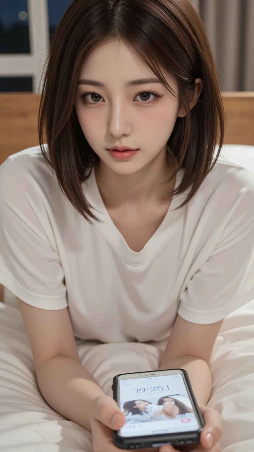 super detailed skin,double-edged eyelid,tear bags,hyper realistic,ultra realistic detail,(16K,raw photo,best quality,masterpiece:1.2),photo realistic,perfect face,perfect hands,light from the front,bangs,small face,(short stature:1.3),:1.2,17yo,detailed hair, extremely detailed wallpaper,sharp focus,soft light,beautiful eyes,perfect anatomy,perfect female body,higher,super detailed,professional lighting,depth of field,cinematic lightning,detailed beauty face,perfect limbs,highest quality,high resolution,medium hair,off shoulder,miniskirt,large breast
