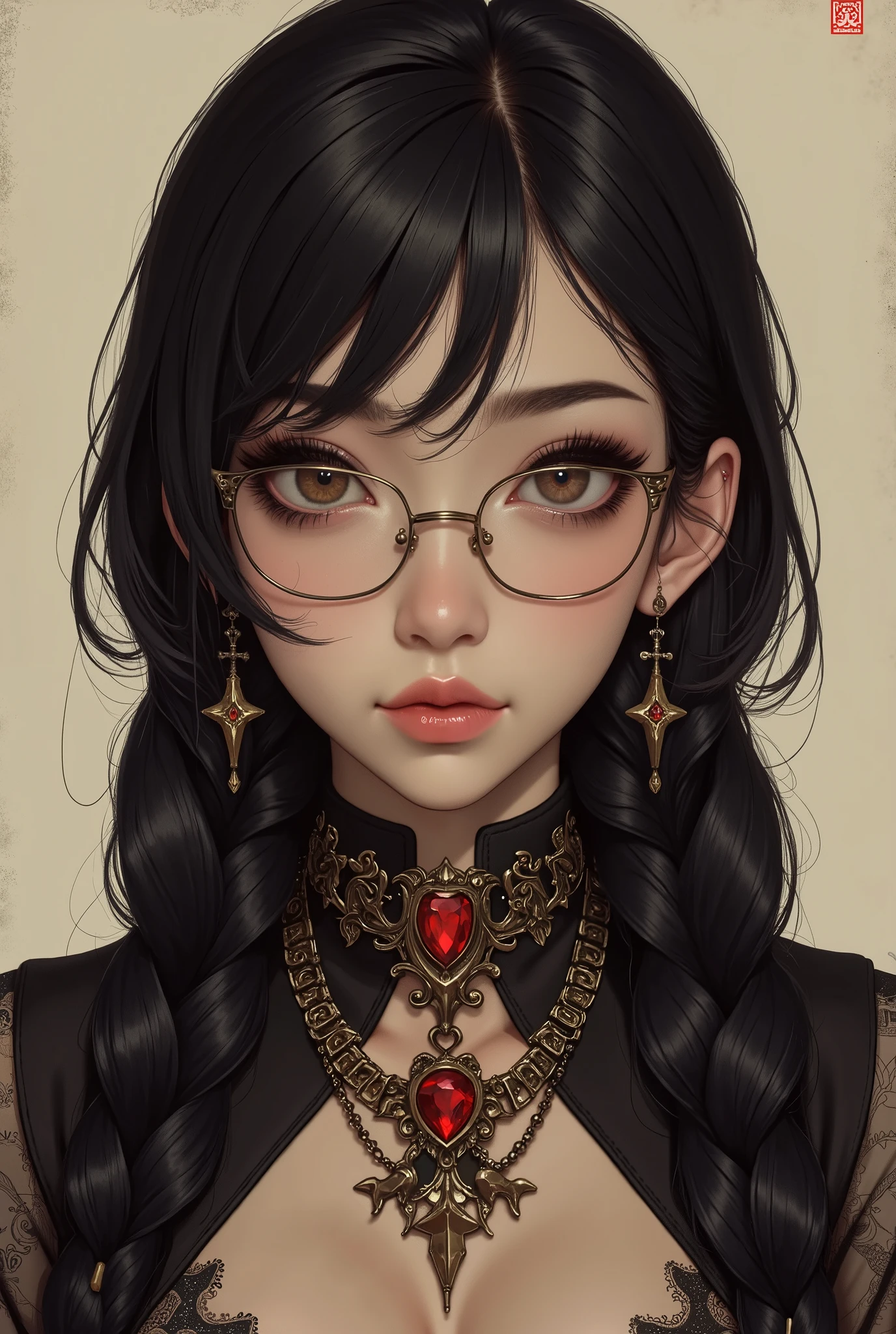 ( Highest Quality, best illustrations,high image quality:1.2), (Horror Fantasy:1.5), (ink and watercolor:1.5),(Ominous Scenery :1.5),(A lot of dust rises:1.5),( Dirt Track :1.5),(wonderful:1.5),(masterpiece:1.5), (Powerful figures:1.1、Big Breasts:1.3) 、 ((((glasses、Closeup Shot, cute、 Red Eyes、 Evil Ruby's Cursed Necklace )))),(((glasses、Big Breasts、 braids)))、 cute face, raise eyebrows , ,(Fatal Beauty, charming beauty ) ,(Mysterious Charm:1.1),(Big Breasts、attractive silhouette), high image qualityテクスチャ 、High Quality Shadows、 beautiful and delicate face 、 beautiful, delicate, eyes are sticky liquid dripping 、 ray tracing 、 20th Generation、 cute K-POP girl、( The Face of Korea )、Thin face、( Ulzan-6500-v1.1:0.6)、 Face of Pure Loss _v1 , ( beautiful and delicate face , beautiful and delicate eyes, perfectly balanced face , high image quality skin , detailed skin, lens flares {x} perfect ratio 4 fingers to 1 thumb :1.25)、 DSLRs、 地獄から来たbeautiful悪魔女 , ATTRACTIVE GIRL , Real Girls, Gurwitz, Gurwitz-style Artwork , Girl Roleplay, Realistic 3d style, cgstation Popular Topics,, 8k portrait rendering BYMR. nomi ,(truth,truth:1.4,glassesの少女 :1.2)、cheek、 glossy lips, 1. オーバーサイズ comment: comment、 come up with an oversized design that covers shoulder to knee.。 navy blue or black are standard colors .、[ Soft khaki or beige , wait.、 Pick the right color for the season 。 2. choose the color that suits your skin : To protect yourself from the cold、 choose the color that suits your skin 、 ニットの質感と色を commentに合わせてください .。 3. ワイドレッグ pants: pants, choose a wide leg design 、combines mobility and style。Dark tone denim or black pants look great.。 4. knee-high boots: オーバーサイズ commentに含まれるもの、boots are black or dark brown Match the texture and color of the fashionable.、 Gives a stylish impression 。 5. accessories: The 。 Disney 、 long necklace 、6. handbag: handbag、let's match the color of your outfit.