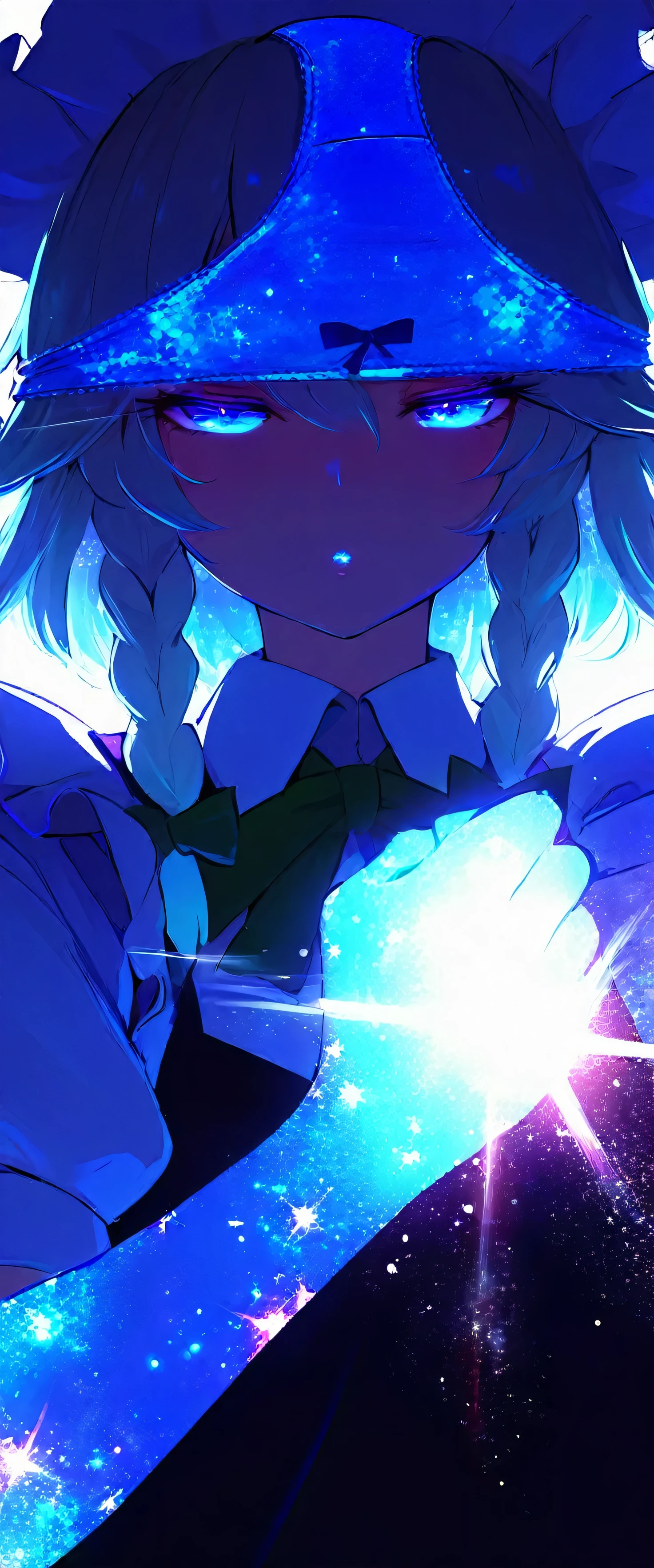 touhou project,Izayoi Sakuya,(beautiful girl: 1.3),masterpiece,Ultra-high resolution,Rich contrast,Very high quality,8k,Highly detailed CG unit wallpaper,Texture,So ridiculous,RAW Photos,Depth of written boundary 1.2,ultra-detailed eyes,Glowing Skin,Glitter Effect,Beautiful glossy lips,Circular Bokeh,(backlighting:1.2),kunka,Scarlet Devil Hall,pantyhat,panties on head,excitement,snort,Eyes are hearts,0__11Xx_illu,fist pump