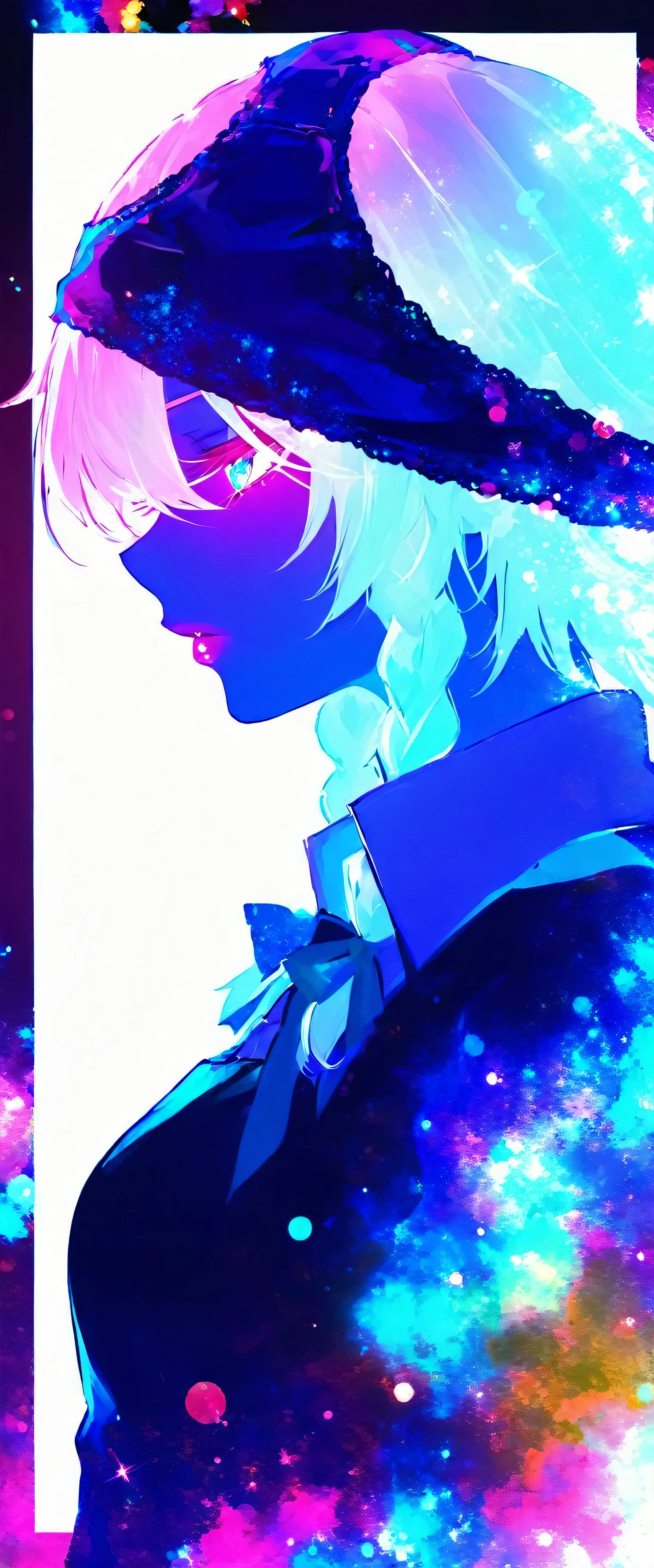 touhou project,Izayoi Sakuya,(beautiful girl: 1.3),masterpiece,Ultra-high resolution,Rich contrast,Very high quality,8k,Highly detailed CG unit wallpaper,Texture,So ridiculous,RAW Photos,Depth of written boundary 1.2,ultra-detailed eyes,Glowing Skin,Glitter Effect,Beautiful glossy lips,Circular Bokeh,(backlighting:1.2),Scarlet Devil Hall,pantyhat,panties on head,0__11Xx_illu,(jojo pose),,(from side:1.5)