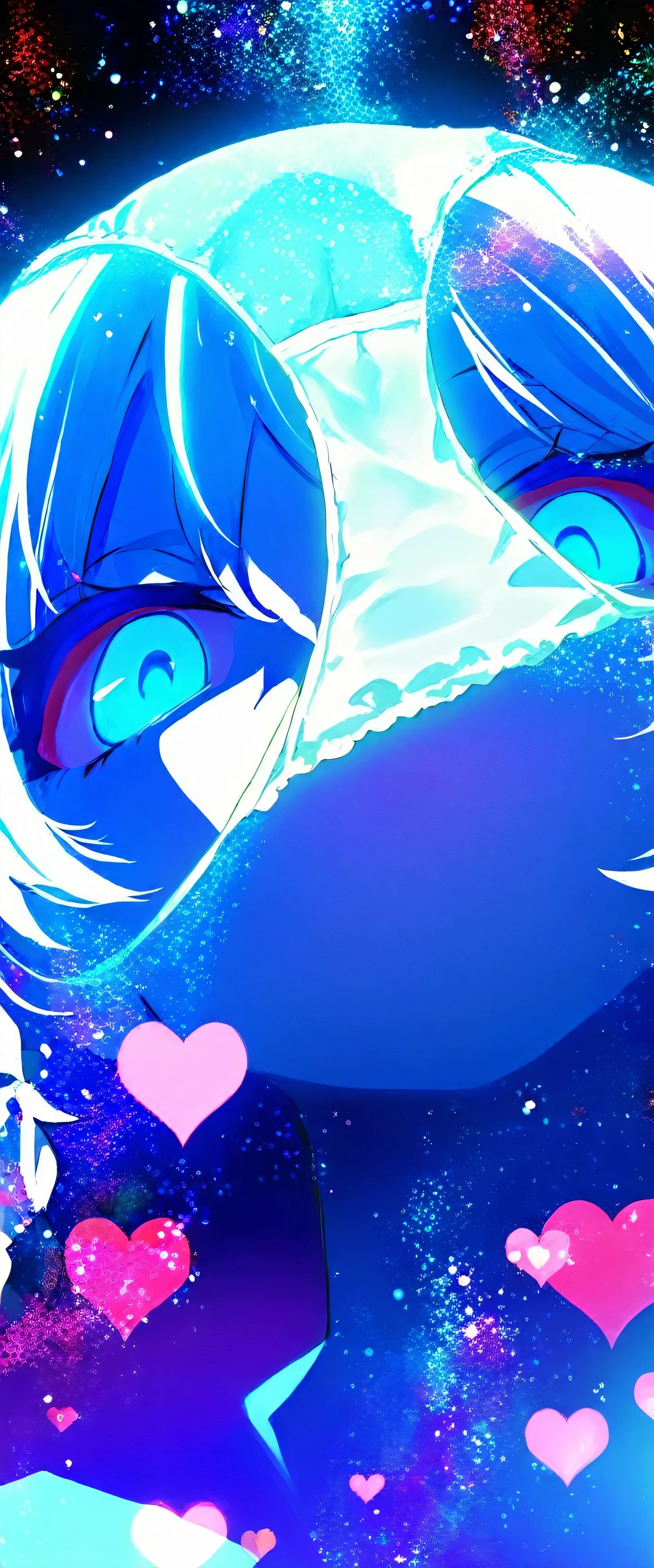 touhou project,Izayoi Sakuya,(beautiful girl: 1.3),masterpiece,Ultra-high resolution,Rich contrast,Very high quality,8k,Highly detailed CG unit wallpaper,Texture,So ridiculous,RAW Photos,Depth of written boundary 1.2,ultra-detailed eyes,Glowing Skin,Glitter Effect,Beautiful glossy lips,Circular Bokeh,(backlighting:1.2),Scarlet Devil Hall,pof,panties on head,pantyface,excitement,snort,happy,Eyes are hearts,0__11Xx_illu