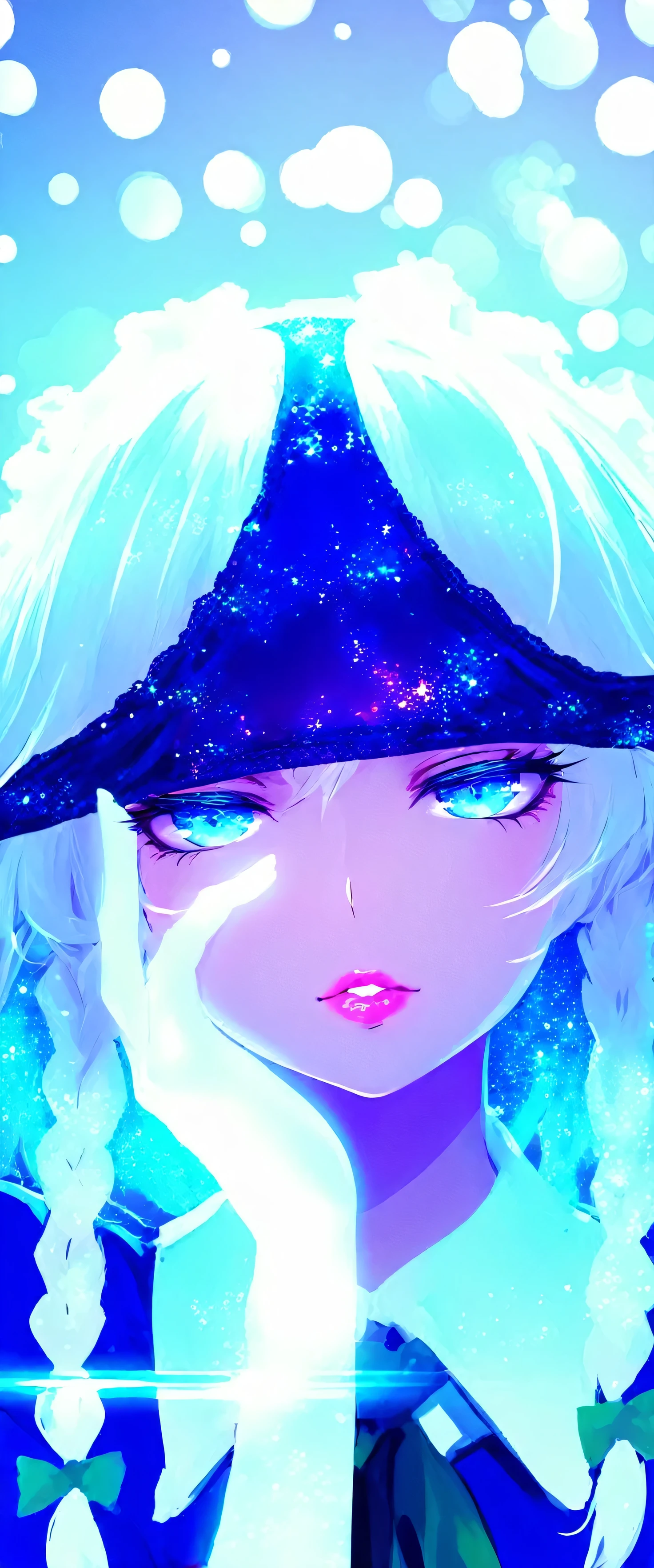 touhou project,Izayoi Sakuya,(beautiful girl: 1.3),masterpiece,Ultra-high resolution,Rich contrast,Very high quality,8k,Highly detailed CG unit wallpaper,Texture,So ridiculous,RAW Photos,Depth of written boundary 1.2,ultra-detailed eyes,Glowing Skin,Glitter Effect,Beautiful glossy lips,Circular Bokeh,(backlighting:1.2),Scarlet Devil Hall,pantyhat,panties on head,0__11Xx_illu,(jojo pose),