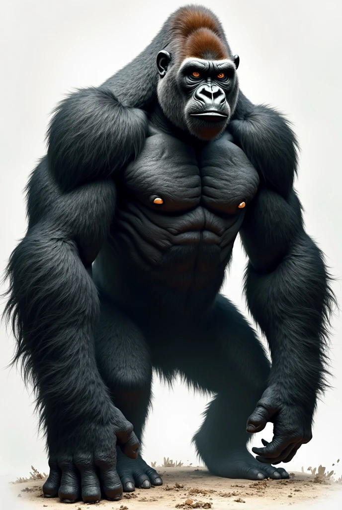 gorilla,Number 3 on background