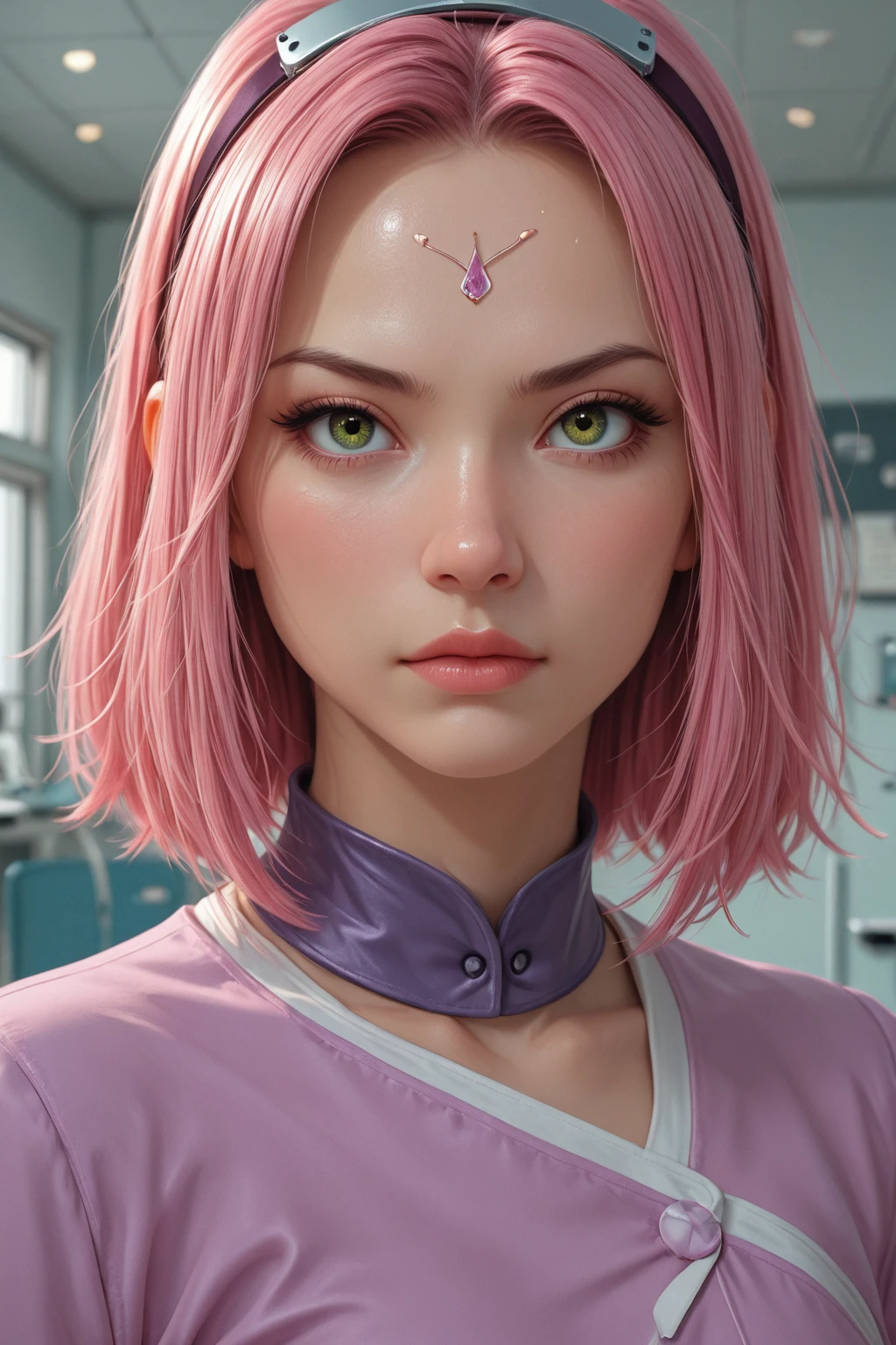 (extremely detailed CG unity 8k wallpaper,masterpiece, best quality, ultra-detailed,A delicate face),1girl, detailed,nurse uniform, super cute,