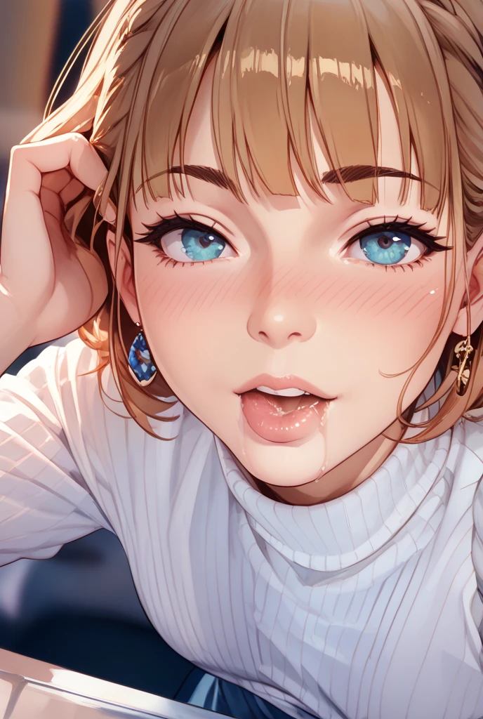 Oman with matching tank top and panties, fille sexy aux yeux bleus, Portrait de Sophie Mudd, Portrait de Corinna Kopf, cheveux blonds et grands yeux, selfie d&#39;une jeune femme, ohne Maquillage, maquillage naturel, Regardez directement dans la caméra, Visage avec Artgram, maquillage subtil, Superbe photo du corps entier, dans la chambre, gros seins, blond, Latin