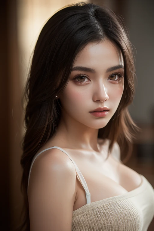 (realistic、masterpiece、Best Quality、8K、highres、high resolution:1.3)、((2 girls:1.3))、Huge breasts、white bikini、pale white skin、looking at viewers、super fine face and eyes、long hair、indoor、 upper body、