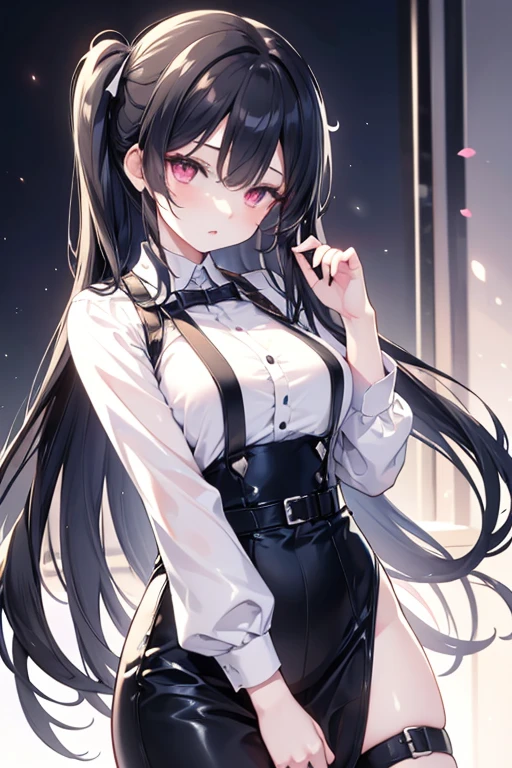 A 18-year-old boy,cute,Wear a white short-sleeved shirt and a black work tie,Wear long black pants,Wear black booties,Wear white gloves,wear cat ears,Black hair,Black eyes,Handsome,Disdainful and cold expression,shy,Very blush,Sweating,crying,opening mouth,pornography,pornographic action,wheezing,Bundle play