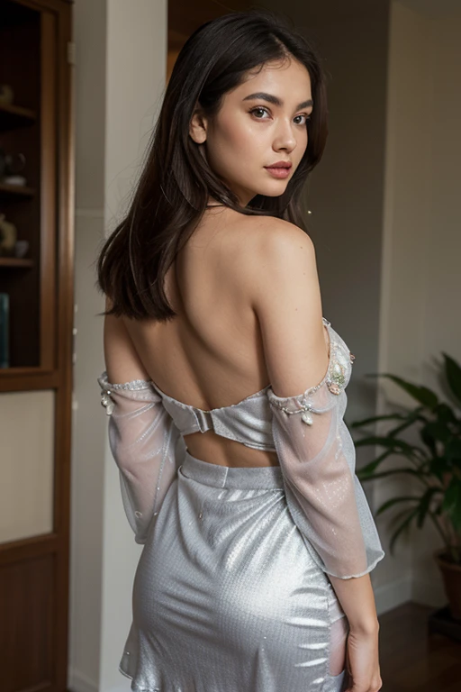 Beautiful ,23 years young Indian girl healthy, ,8k,realistic, raw photo,dark brown hair,fair skin, indian,long hair,clear facial features,, very detailed, 23years old, innocent face, natural wavy hair, high resolution, masterpiece, best quality, intricate details, highly detailed, sharp focus, detailed skin, realistic skin texture, texture, detailed eyes, professional, 4k, charming smile, shot on Canon, 85mm, shallow depth of field, kodak vision color, perfect fit body, extremely detailed, foto_\(ultra\), photorealistic, realistic, post-processing, maximum detail, roughness, real life, ultra realistic, photorealism, photography, 8k uhd, photography with bindi 