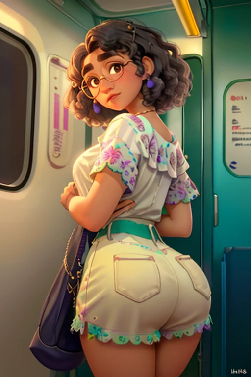((front view, solo woman, solo girl, 1woman, 1girl)) Photo of a malay female with small breasts, small saggy breast, (((standing))) inside (((public train))), 20yo, short body, ((((dark skin)))), dimples, light, detailed face, (embarassed face), ((concerned, dissapointed, looking angry, clench teeth)), ((arms behind head, spread legs)), Perfect breasts, tiny breasts, flat breast, flat chest, natural breasts, big ass, big hips, tight thick, A cup, (((hijab, glasses, cotton bra, cotton panties,sneakers))), (sweat)