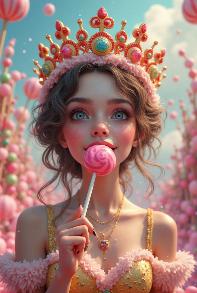 1girl, Candyland, aesthetic, A candy wonderland with pride colors. detailed matte painting, deep color, fantastical, intricate detail, splash screen, complementary colors, fantasy concept art, 8k resolution trending on Artstation Unreal Engine 5
