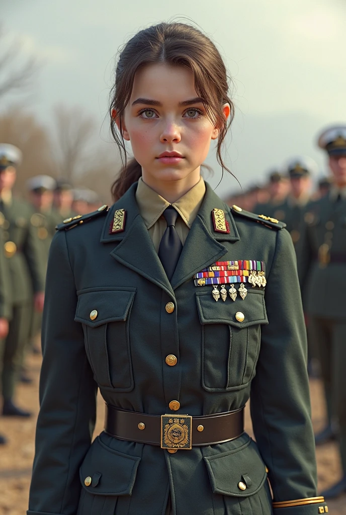 <lora:Pony Soviet Military uniform-000003:0.9>
core_9, score_8_up, score_7_up, score_6_up, score_5_up, score_4_up, BREAK 1girl, solo, best quality, high quality, highres, masterpiece, Soviet Military uniform, outdoors, battleship, å