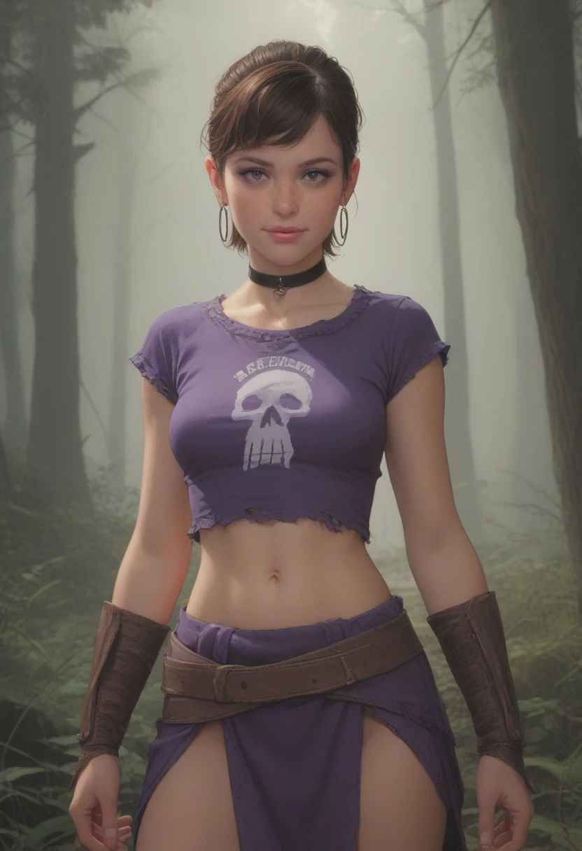 tHuntress, from above, smile, shaved head, serious, yellow eyes,
thAttire, suspenders, shirt ,pants, belt, gloves, midriff, cleavage,
woods, nighttime, old trees, sitting,
(insanely detailed, beautiful detailed face, masterpiece, best quality) <lora:TheHuntress-10v4:0.7>