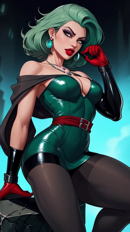 Roulette, sunglasses, red dress, tattoo, <lora:Sett_Roulette-000009:0.7>, milf, masterpiece, best quality, extreme detail, 8k, image sharpness, <lora:add_detail:1>, (curvy), nude, huge breasts, puffy tits, wide hips, <lora:hips-10:0.6>