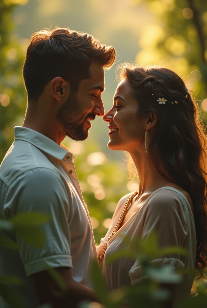 Slimane and Kendji Girac singing in a forest 
