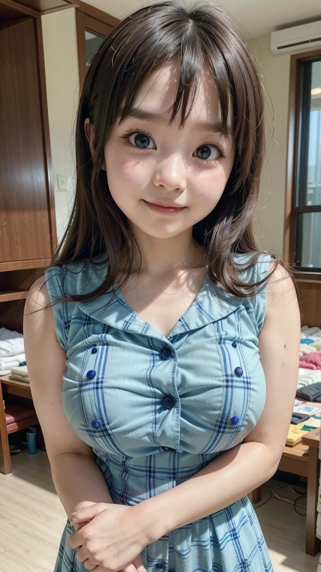 Japanese,3 years old,Baby Face、Huge breasts、Ultra short height、An innocent smile,Extreme close up of cleavage,The cleavage is right in front of my eyes、cute,Kindergarteners,Private kindergarten uniforms,Summer clothes,So small and so young
