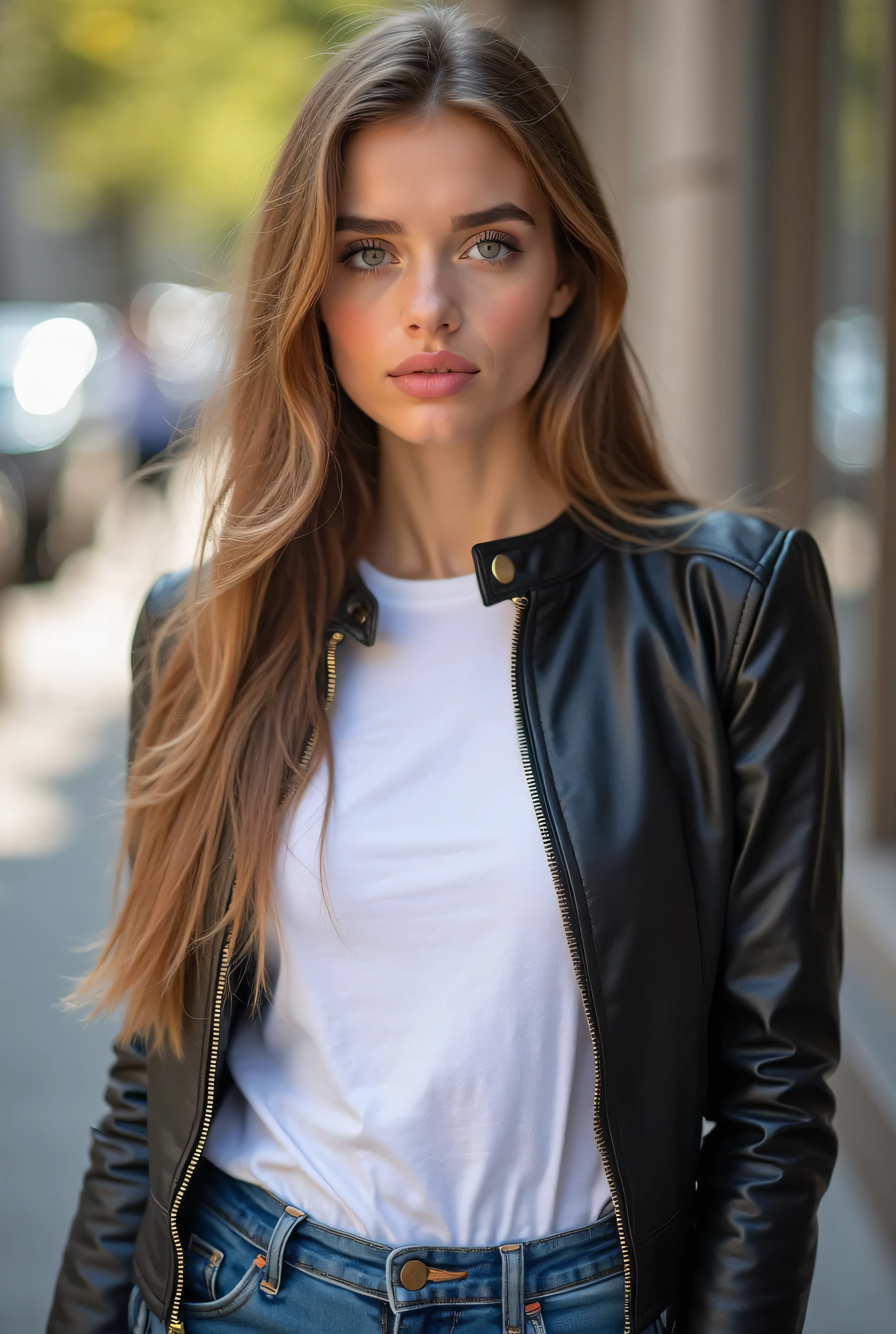 Arafed Femme portant un débardeur blanc et un collier, Fille sexy aux yeux verts, Portrait Sophie Mudd, cheveux bruns et grands yeux, selfie d'une jeune femme.
Explore un vieux quartier historique. Elle porte une veste en denim sur un t-shirt blanc et un pantalon en cuir, parfait pour une journée de découvertes. Ses cheveux bruns sont lâchés et légèrement ondulés, et elle a un look naturel avec un rouge à lèvres discret. En prenant un selfie, elle est devant une ancienne façade en briques avec des détails architecturaux intéressants. L’arrière-plan montre des rues pavées et des bâtiments historiques. Son sourire est curieux et enthousiaste, reflétant l’émerveillement de la découverte urbaine.