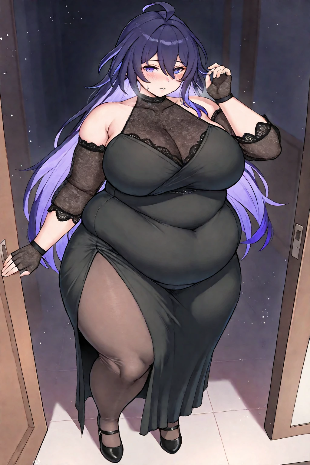 masterpiece, best quality, 1girl, goth girl, frilly dress,  purple twin tails,(art by katou hayabusa)