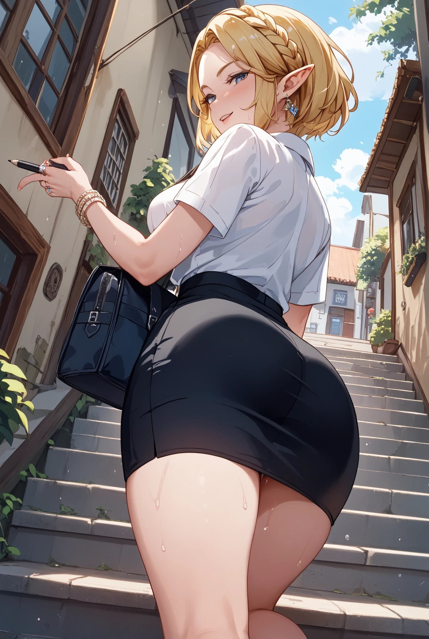 {{{AKI}}},((Highest quality、8k、masterpiece:1.3))、((masterpiece, Highest quality)), (One girl), ((Mature Woman)), Blonde, Nun attire, See-through, Wet, Curvy, Wide Hips, Side bust, (how), No pants, return, Browsing Caution, Ahegao, blue eyes,One boy, penis, dorsal position, From behind, Overgrown, Sulky, (Sulky lighting), (Abandoned), On the ground,