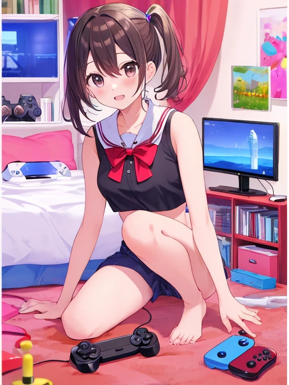 High school girl with stomach ache