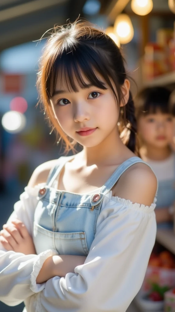 　(((Japanese)))(8-year-old girl)　((((8-year-old girlが一人、solo))))　 whole body写真　Full Shot　Medium Short Hair　A low ponytail　whole body　Thighs 　Casual wear　濡れてSee-throughる服　Tank top　((濡れてSee-throughる))See-through short skirt　cute　(smile)　Sandy Beach　((See-through))　　Shot from between the legs　Spread your legs　Spread your legs　Raise your arms up　Photographing the crotch