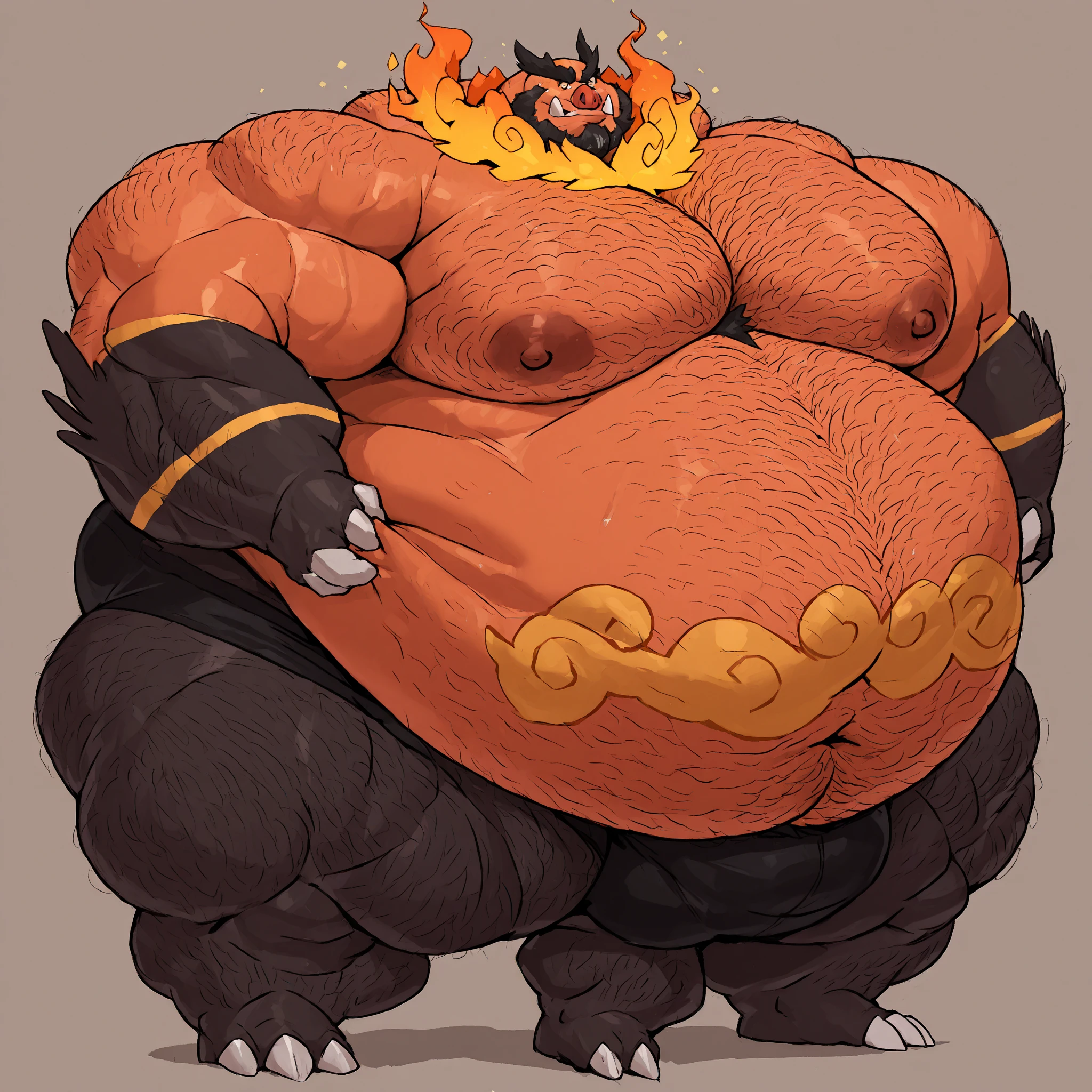 male, obesity,foot in the air,correct body proportions,overweight,big penis,erect,semen,ejaculate,Okidogi