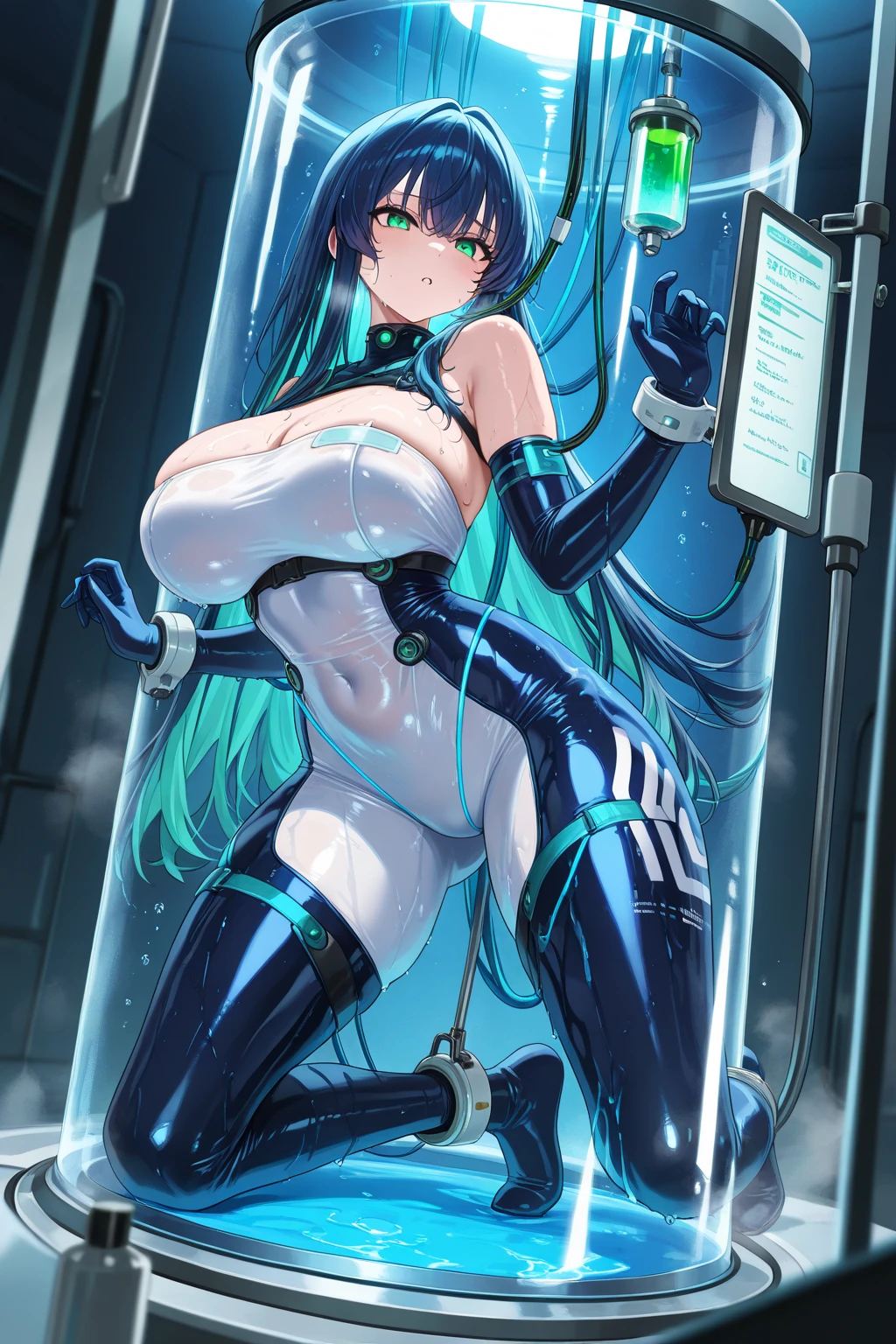 nude anime girl,black mix blue hair ,18+, no clothes, sweet, sad face, cry, sad,show breast, medium , wet, tits, nipples, horny, sexual, full HD,lying in the bath, shower, bathroom
