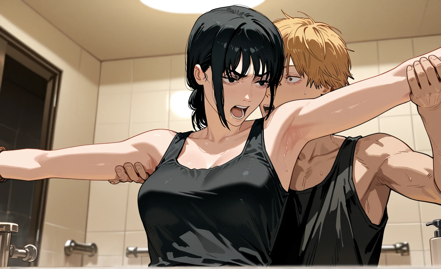 、 pleasure、18 year old girl has  with fat guy、The whole body is visible、Sweating all over the body、((( pleasure)))、Drooling