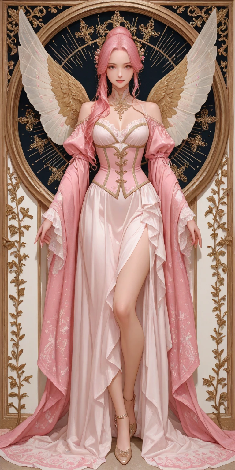 Logo design for a women's clothing store named "Zephyr" that conveys elegance and sophistication, inspired by the Greek goddess. The logo should feature a minimalist crown above the store name "Zephyr", with the name written in a cursive font like. Use a color palette that includes pastel colors pink