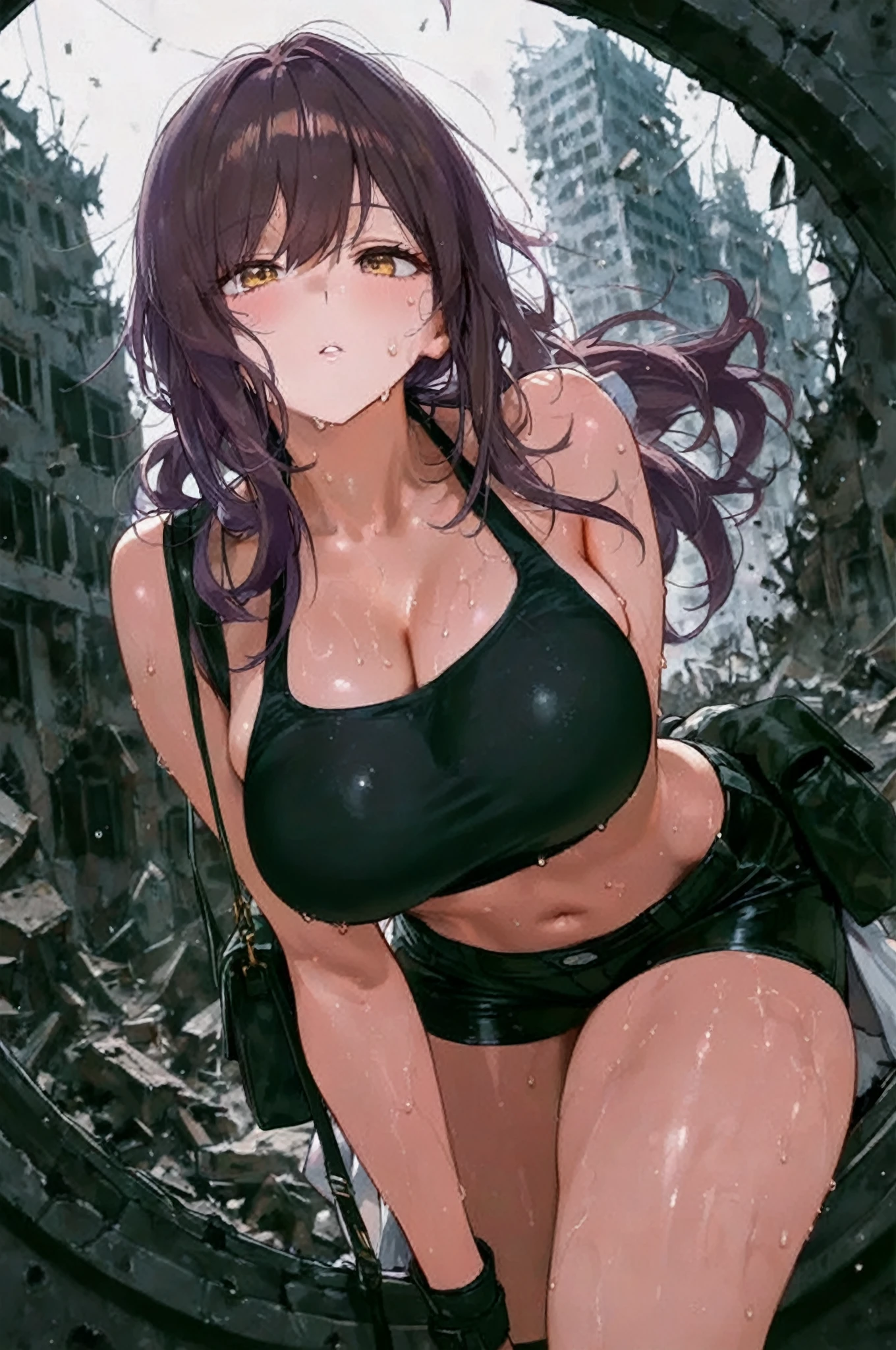 Perfect detail, Special details, highest quality,,expensive, Empress,A satisfied smile 、Confident face,Triumphant Face、conceit、わがままEmpress、sense of beauty、Overwhelming Dominance、Overwhelming power、Overwhelming destructive power、Empress、Queen、Elegant face、Maternal instinct、round face、View Viewer, Green Hair, Long Hair,, , Side bang, Partially exposed forehead, Dark blue eyes, Mature Body, Perfect body, Tolerant、Large Breasts,Big Ass.Sweaty body,Breast milk overflowing from the nipples,Pussy、Push the building into the cavity,share、body fluid、large amount of vaginal fluid、Inserting the building into the cavityする、、ビルがbody fluidで溶かされる、Open your mouth、 blush, Cleavage.Micro Bikini,Gold Jewelry,Gold Bracelet,Gold Collar、 Luxurious crown,, necklace, Pursing your lips、 A light smile, Drunk, expensiveディテール, Depth of written boundary, 1080p, 16k, Awards, High resolution, highest quality, masterpiece, 超High resolution, Anatomically correct, Super detailed,,Huge breasts、Realistic、Perfect bodyライン、aerial photograph、aerial photograph、Destroying the city with a smile、 (A giant girl bigger than a skyscraper destroys the city of Shibuya:1.5)、cute、body fluid,large amount of vaginal fluid、Inserting the building into the cavity、ビルがbody fluidで溶かされる、Eroticism,share、semen Breast milk overflowing from the nipples Big breasts overflowing from bikini Masturbating Occupy a big city Empress Self-massage of breasts