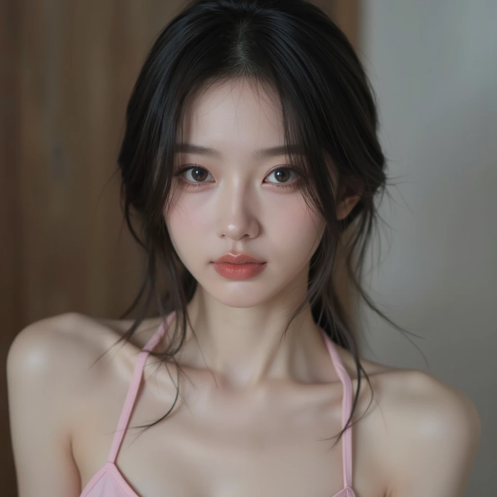 Slender Asian girl, kpop idol, ((in the subway)), ((top quality, 8k, masterpiece: 1.3)), crisp focus: 1.2, beautiful woman with perfect figure: 1.4, highly detailed face and skin texture, detailed eyes, skinny, beautiful face, symmetrical face, full-length, sexy, sitting