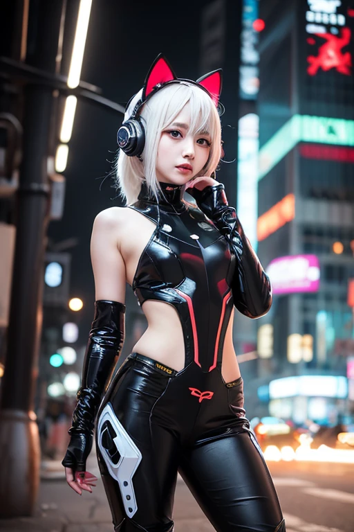 最high quality, masterpiece, 32k、Very detailed、Realistic、1 girl, Japanese women、Cute Face, (photo Actual:1.3),Bob Hair(Yellow hair color、Yellow Hair)、Edge lighting, (Skin with attention to detail:1.2), 8k超High resolution, Single-lens reflex camera, high quality, High resolution, 4K, 8k, Optimal ratio of four fingers to one thumb, (Actual:1.3), cute 1 girl, Realistic、Super Realistic、32k、Very detailed、masterpiece, 最high quality, beautiful girl, beauty、Small breasts, Mecha, Beautiful lighting, (Neon Light:1.2), (night:1.5), Black and yellow cyberpunk costume、Sitting,Cyber Neon、Future City、Skyscraper、City night、Shanghai、Big cities、night scene、綺麗なnight scene