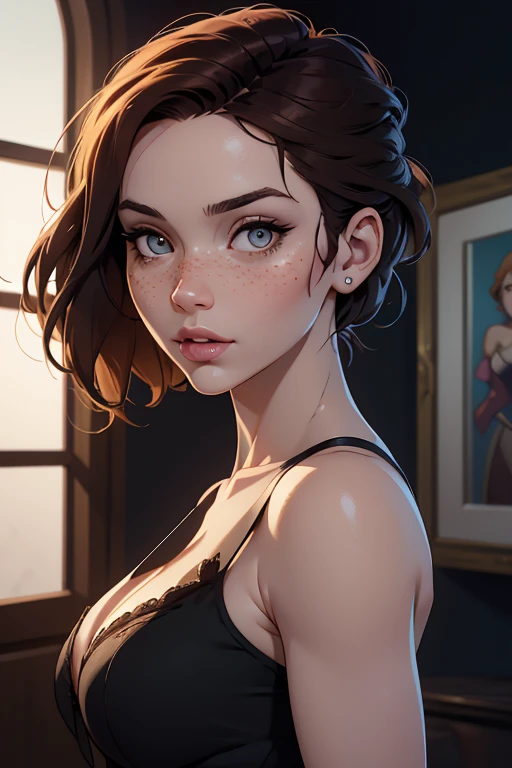 a close up of a woman with a very nervoso expression on her face, nervoso look, fierce expression 4k, raiva. hiper detalhado, nervoso expression, nervoso looking, an nervoso expression, very nervoso expression, scary nervoso pose, nervoso face, nervoso 8 k, highly detailed nervoso anime face, very nervoso, nervoso, evil expression, artgerm detalhadoum close de uma mulher com uma blusa preta e um colar, maquiagem suave, portrait of Barbara Palvin, rosto extremamente lindo, rosto perfeito ), rosto bonito e atraente, ana de armas portrait, Retrato de Sophie Mudd, linda garota modelo, rosto lindo, Barbara Palvin, rosto sexy com maquiagem completa, rosto lindo feminino, rosto muito lindo, maquiagem sutil