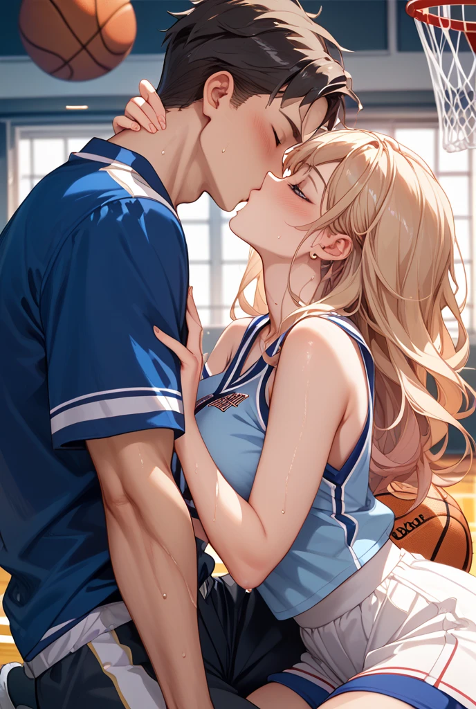 beautiful、Blonde woman、skirt、Licking a man'penis、Big Breasts、naked、Bathroom、Shyness、Sweat、Drooling、Violated
