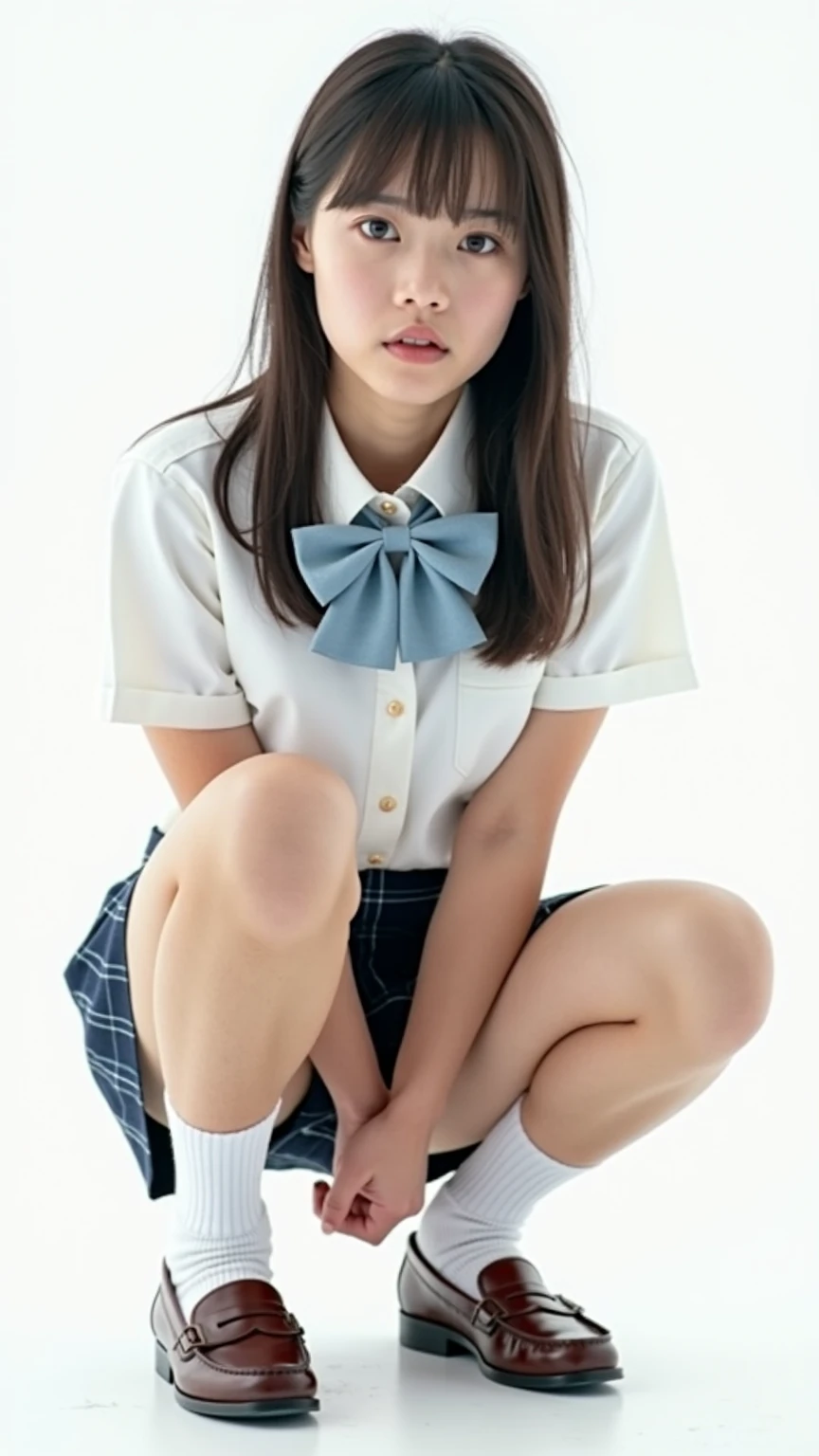 (((Yawn:1.3)))、(((Eyes closed)))、Traditional sailor uniform、Japanese high school students、15 year old female, RAW shooting, (realism: 1.8, Realistic), High-definition CG integrated 8K wallpaper, One Girl, ((Straight from the front))), (Headquarters Skin: 1.8, Shiny skin)), Soft lighting, high quality, (whole body: 0.5) (Professional Lighting: 1.6), Japanese women, 足首からwhole bodyまで, Shooting from the feet up, height: 160cm, Weight 50kg, (((The skirt is flipped up)))、(((Spread your legs)))、Fascinating