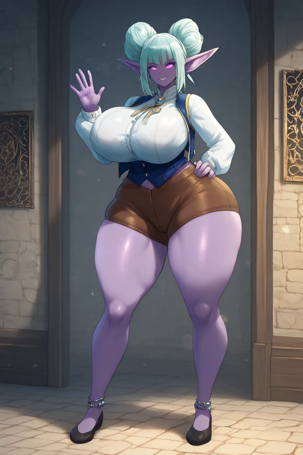 uploaded on e621, by Pixelsketcher, by Bayard Wu, by Thomas Benjamin Kennington, by Einshelm, solo anthro, ((Portrait)), ((Wear a black tight police uniform)), red collar, police uniform, police hat, showing police emblem, unbottom blue blouse, black leather skirt, (Lace Model Underwear), ((mouth open)), (detailed Bonifasko lighting), Nature Purity, (Detailed fur), (detailed skin), BREAK, (hands on the waist), ((facing viewer with legs spread)), (Cinematic lighting), ((Detailed background)), (half body shadow), [Backlighting], [crepuscular ray], [Detailed ambient light], [gray natural lighting], [ambient light on the belly], (higher wildlife feral detail), [explict content], [sharp-focus], (????????????????????), (shaded), ((Masterpiece), Long curly hair, white hair, wool hair, Average Breasts, pectoral muscles, Fluffy fallow lamb, furry fantasy art, anthro art, commission for high res, Furry art, pov furry art, Sakimichan is beautiful, Masterpiece, small breasts, Best Quality, Detailed image, Bright colors, Detailed Face, perfect lighting, Perfect shadows, Perfect eyes, focus on girl, flawless face, golden eyes, gorgeous body, dark skin, Hourglass body, shiny body, feet focus, Girl Lan, Fluffy, fluffy woman, Body fur, Animal nose, toned fur, gaze at the viewer, half closed eyes, 1girl, full body, (Masterpiece:1.2), (Best Quality:1.2), (illustartion:1.2), (Cinematic lighting:1.3), Detailed fur, Balanced coloring, Global Illumination, Ray Tracing, good lighting, Fallow lamb, (wool:1.2), short lamb tail, Furry, anthro, showing hips, attractive body, sexy body, looking a viewer, seductive gaze, thick-thighs, fit body, Best Stockings, (hooves), Suggested Pose, Seductive Leg Pose,