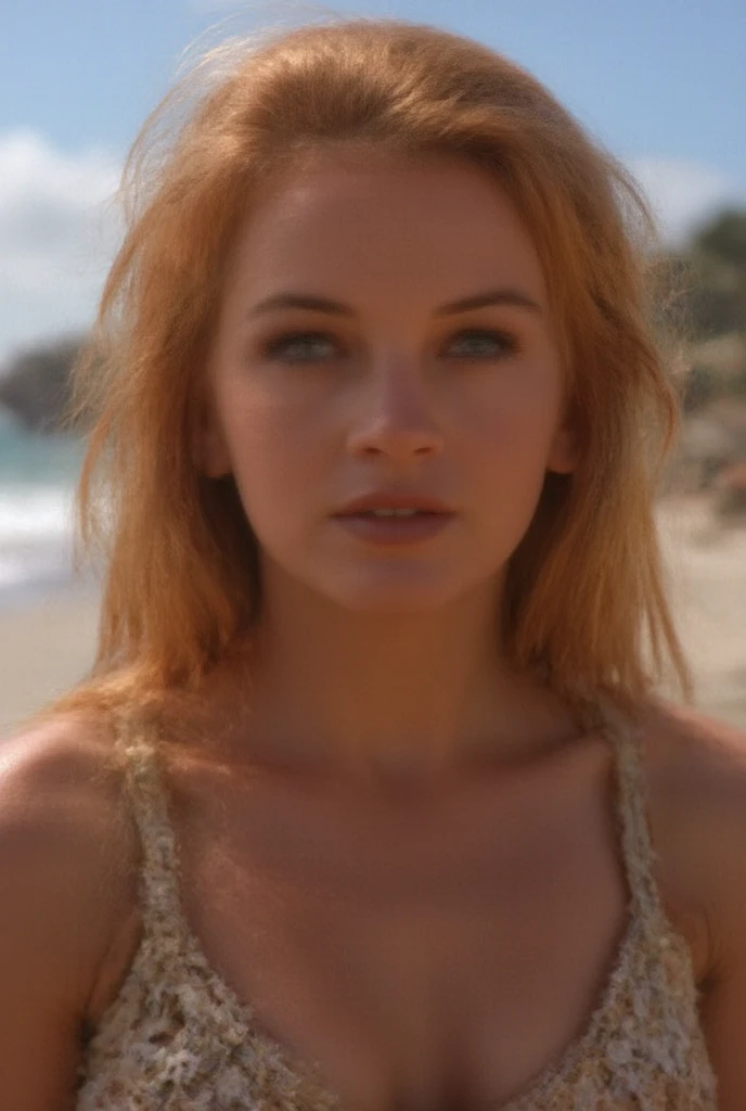 professional photograph of a 18 year old redhead nude models, on a tropical beach,hyper detailed,bright palette, warm natural lighting, cinematic, film grain, depth of field, (intricate details, masterpiece, best quality:1.4), small natural breasts , mesmerizing, dynamic, dramatic, sensual, dynamic pose, (various views , face shot :1.4) ,subcutaneous veins,skin fluff,fine wrinkles,high contrast,best Ray tracing, light and shadow play,highly detailed,24mm photograph, film, bokeh, professional, 4k,