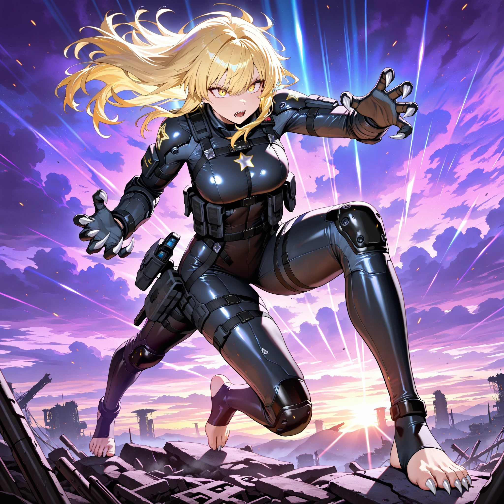 best quality,detailed background,girl,mechanical arms,