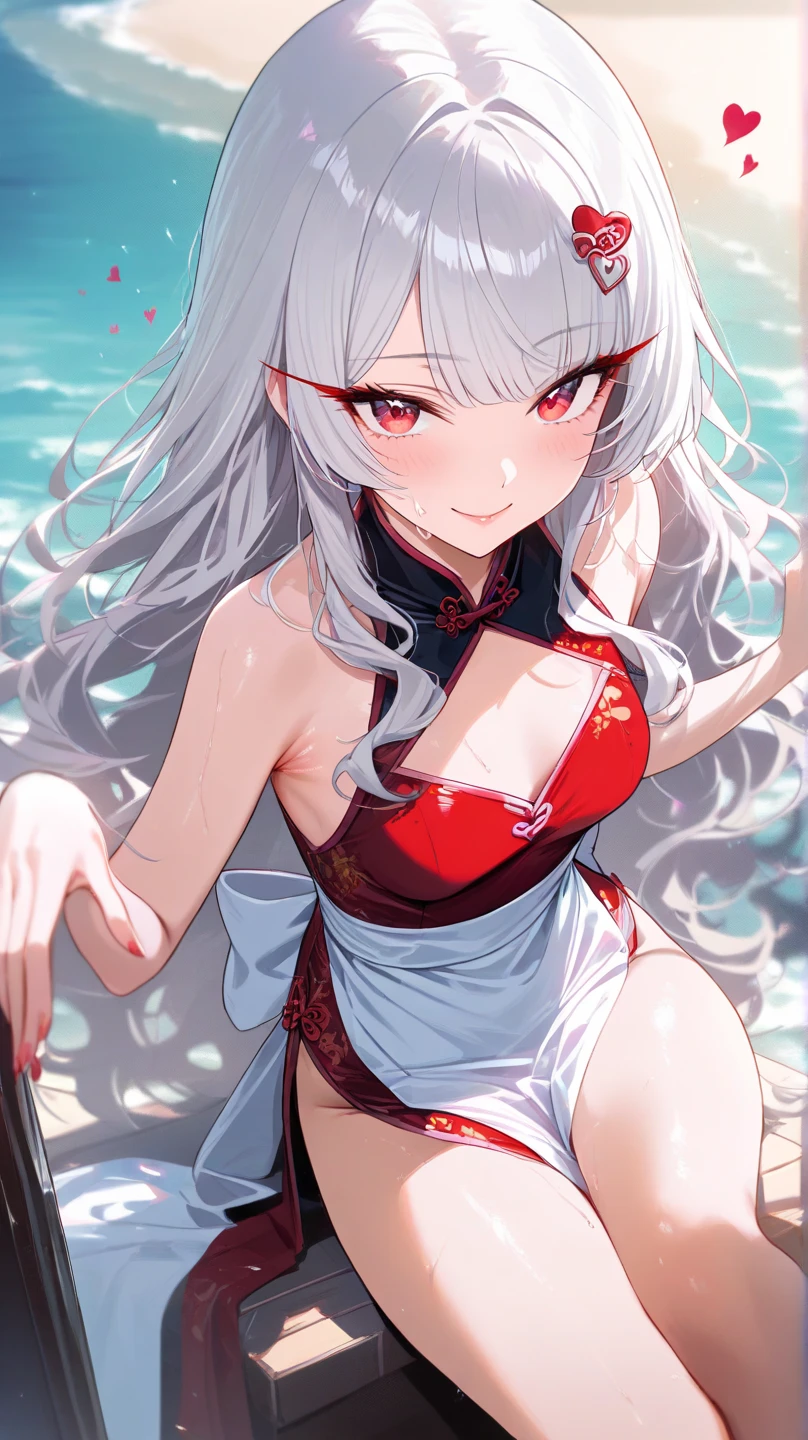 slender beautiful girl, alone, school swimsuit, oiran , gorgeous, high resolution, top quality, fine details, no blush, knee high, small breasts, wearing a mask, dancing, small eyes