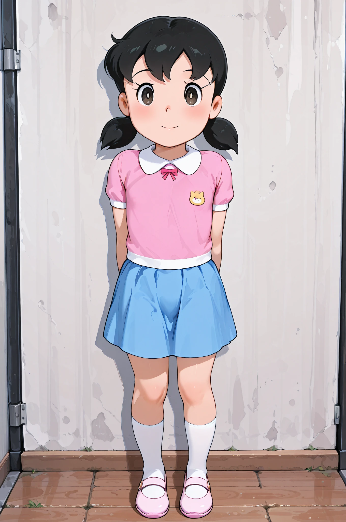 cowboy shot,twintails,brown hair,swimsuit, child,solo,
<lyco:Futaba_V1:1>,<lyco:GoodHands-beta2:1>,