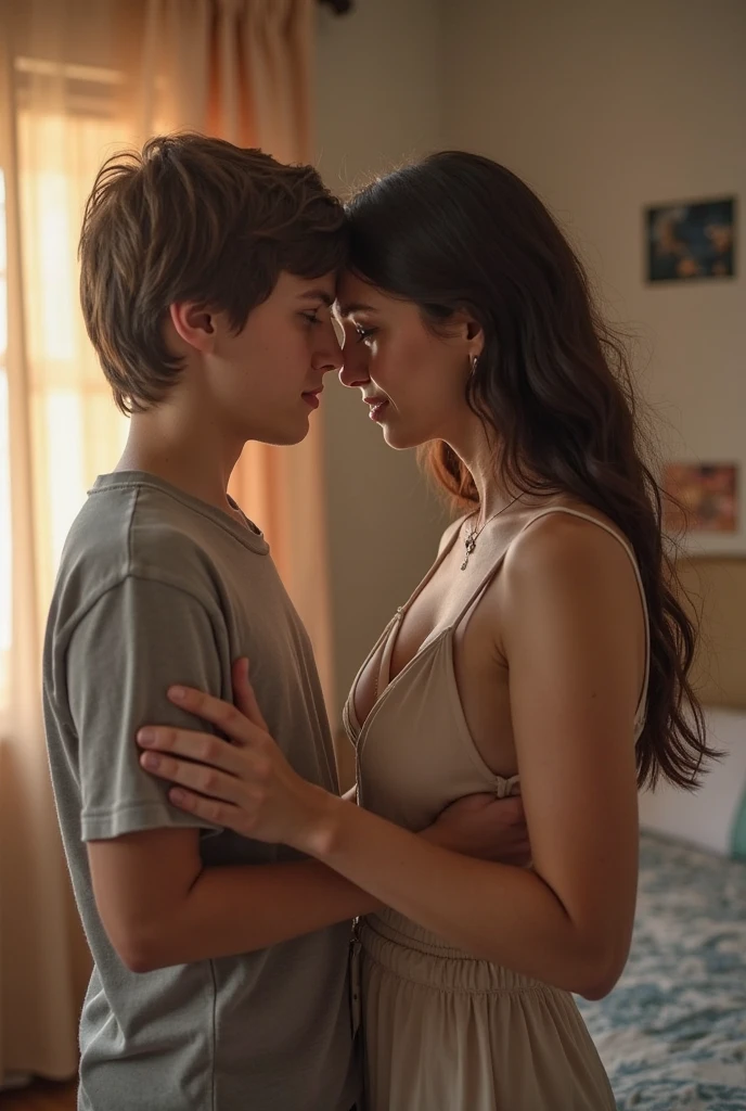 Mother and son incest, filho jovem, sexo entre dois, anal
