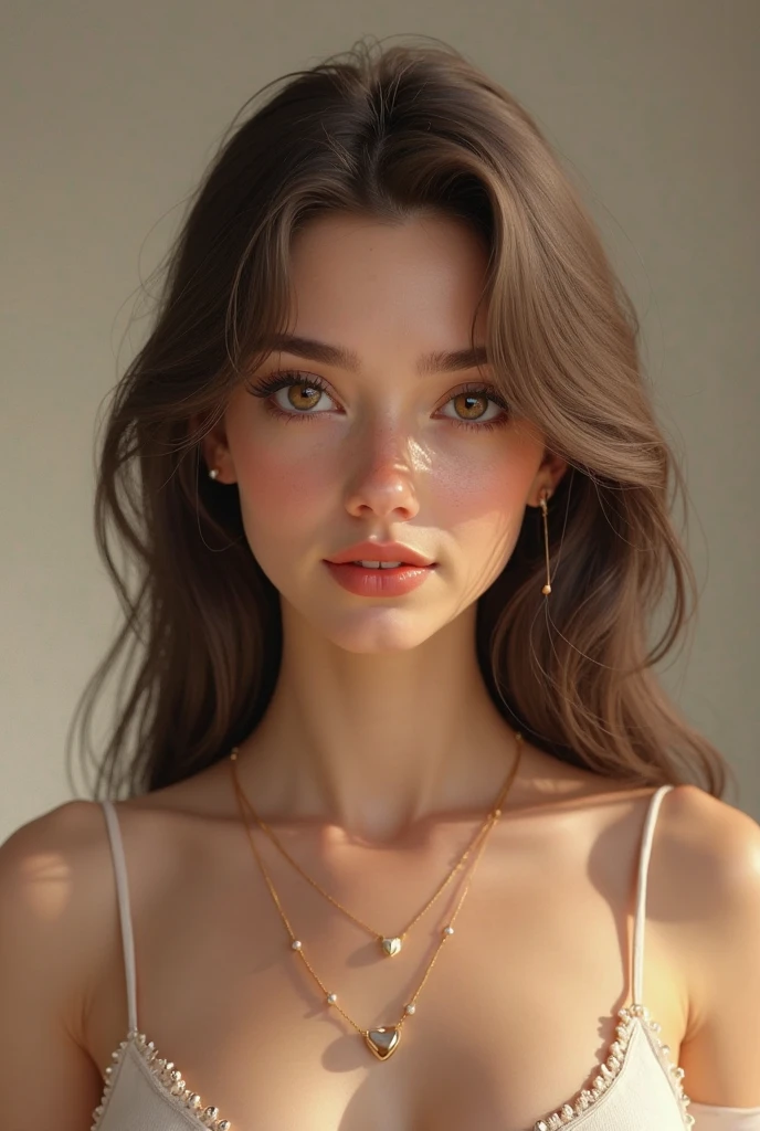 bakground flower, modern house, white wall, white carpet, white illuminate,white spot power illuminate, white decor, background modern house and flower, white furniture , she is name ahu 20 years old (brunette) ,(tall woman),(long legs),single woman, chest 80 waist 60 hip 80 , G25, tall woman, she is wear white clevage strapless dress, she is wear lace dress, sexy pose, ultrarealistic, , giving a sexy look, huge smiling , .RAW, Nikon Z 85mm, award-winning glamor photography, ((best quality)), ((masterpiece)), ((realistic)), (long brunette hair), hazel eyes,intricate details, highly detailed, sharp focus, professional, 4k, stunning hazel eyes, delicate, innocent, high resolution, detailed facial features, high detail, sharp focus, soft , aesthetic, extremely detailed, photo_\(ultra\), photorealistic, realistic, post-processing, maximum detail, real life, ultra-realistic, photorealism, photography, 8k uhd, photography, russian face
