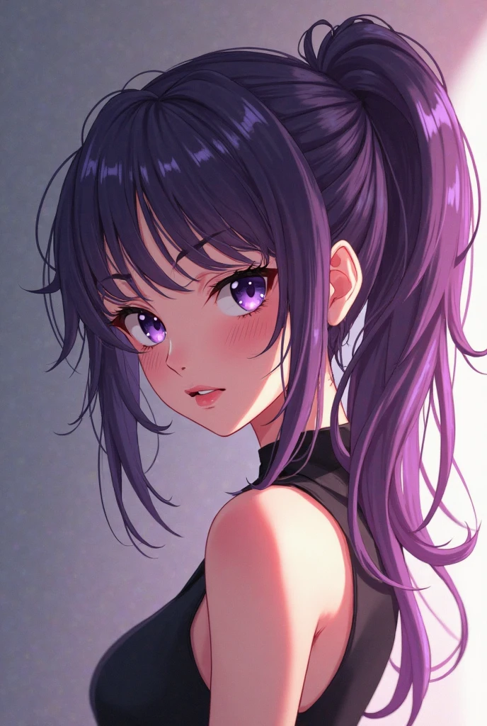 (masterpiece), best quality, nsfw, 1girl, saori_kido, selfie tyrant wearing gym clothes (calvin klein gym top, short gym shorts
Calvin Klein), handsome, huge bust, 18 years old, big expressive eyes, blue eyes, perfect face, most seductive girl imaginable, cute, purple hair, shoulder hip length, wavy hair, voluminous hair, no makeup, happy face, pink lights, tight fitness clothes, short gym clothes,poses,no bra under top, nipple marking top