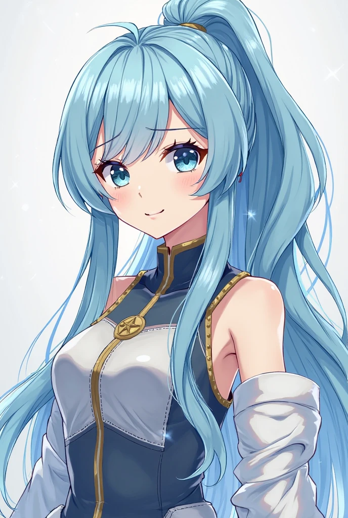 masterpiece, best quality, 1girl, blue hair, gradient hair, collarbone, twintails, hair ornaments, long hair, blue dress