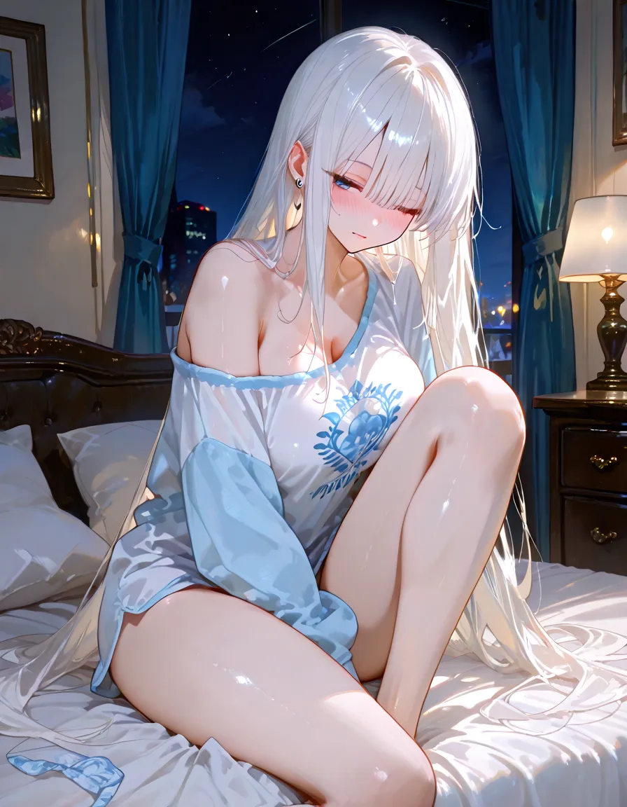 (Browsing Caution), (masterpiece, Highest quality), ((Completely naked)), (((Lie down with your legs spread, Genitals are visible))), (((Cute baby face, cute 8 year old Sheryl Nome))), ((Tropical slum bedroom, on a dirty mattress)), (Small areola, Small nipples), alone, Perfect body, (Anatomically correct, Toned and slim body, Shapely small breasts), Very detailed, (Perfectly symmetrical and beautiful face), Detailed and beautiful blue eyes, double eyelid, Thin eyebrows, Natural Cheeks, (Sweaty, Wet white skin), ((Elegant long wavy platinum blonde hair)), (Dazzling Smile), bracelet, necklace, choker, (vaginal Sex:1.5), Droopy eyes, (Cum in pussy:1.5), Straddle a man, Sex, erotic, Cum in pussy, Heterosexual, Mole, Mole under eye, (Night view of the floating market from the window), intricate detail realism hdr, Photorealism, Hyperrealism, Ultra-realistic, Dramatic Light, Nice views, Written boundary depth,