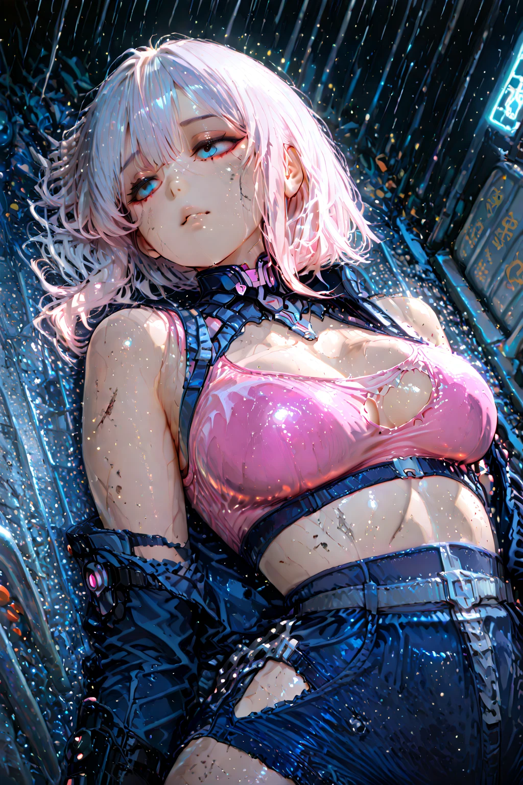 (((Full body latex bondage suit))),(((masterpiece, Highest quality))),(((alone:1.2))),(((One Girl:1.2))),32K Wallpapers, Very detailed,(((((portfolio))))),(((((close))))),(((((Breast augmentation))))),((((More angles)))),(((highlight))),(((completion. Detailed face))),((((Very talented)))),(((((The most complex machine))))),(((Genius Mechanic))),((Overall colorful)),(((((Huge breasts,Browsing Caution,((BDSM)),((Ripped latex bondage)),Erect nipples,Transparent chest,Pink nipples,A woman experiencing orgasm,,grab penis with hand,Sweat coming out of penis,Realistic Face,Beautiful image quality,Woman having sex,Beautiful face,Beautiful eyes,