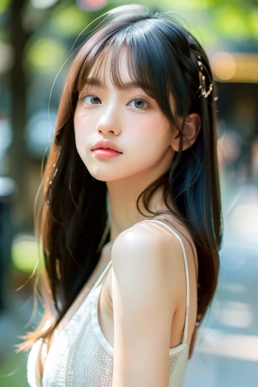 randome pose、mix4、(8K、Raw photography、top-quality、​masterpiece:1.45)、(realisitic、Photorealsitic:1.37)、one girls、cute little、Cityscape、natta、Sateen、Wetty、profetional lighting、photon maping、Radio City、physically-based renderingt、Gradient black hair、white  hair、short  curly hair、a handsome、girl with、pale-skinned、top quality photo、hight resolution、1080p、(clearface)、(Detailed face description)、(Detailed hand description)、 (​masterpiece), (Exquisite CG), extreme light and shadows, dishevled hair, ​masterpiece, lush detail, (Fine facial features), (Highest Quality Photos), (​masterpiece), (Eye of Detail), Look in front of you, Fine clavicle,