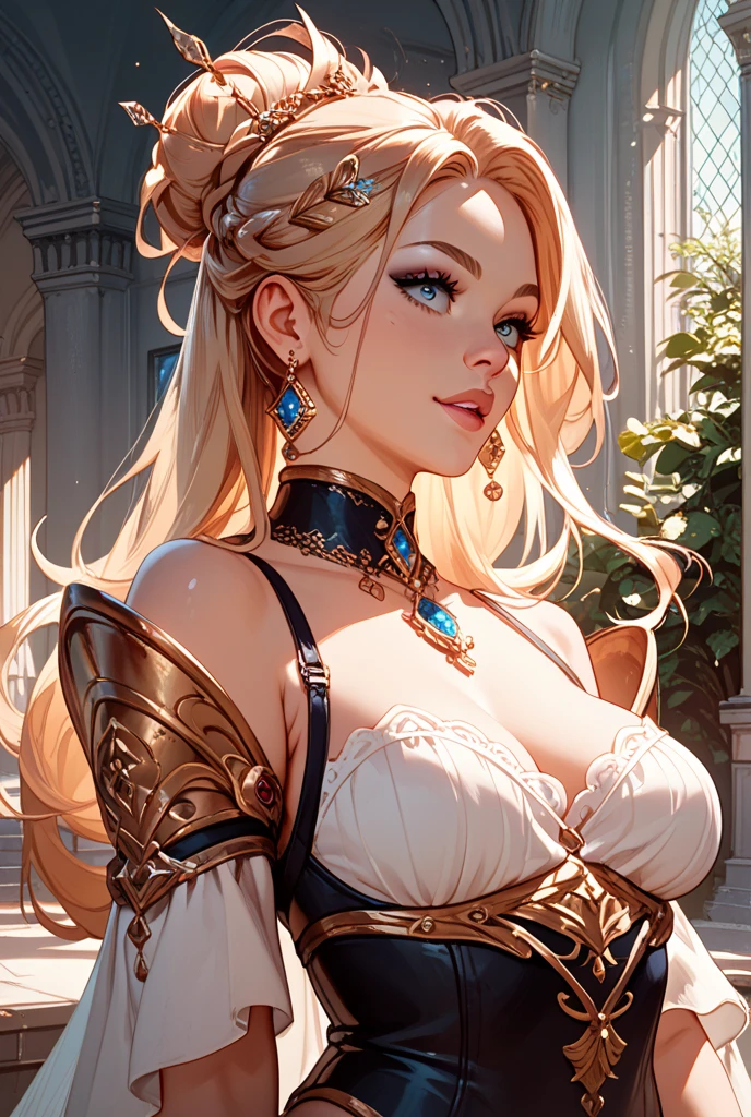 ((masterpiece, best quality))
Witcher3AnnaHenrietta, 1girl, long hair, blonde hair, face: olive skin, long dark hair, beautiful bone structure, intricate, elegant, highly detailed, digital painting, artstation, concept art, smooth, sharp focus, illustration, art by artgerm and greg rutkowski and alphonse mucha, large breasts